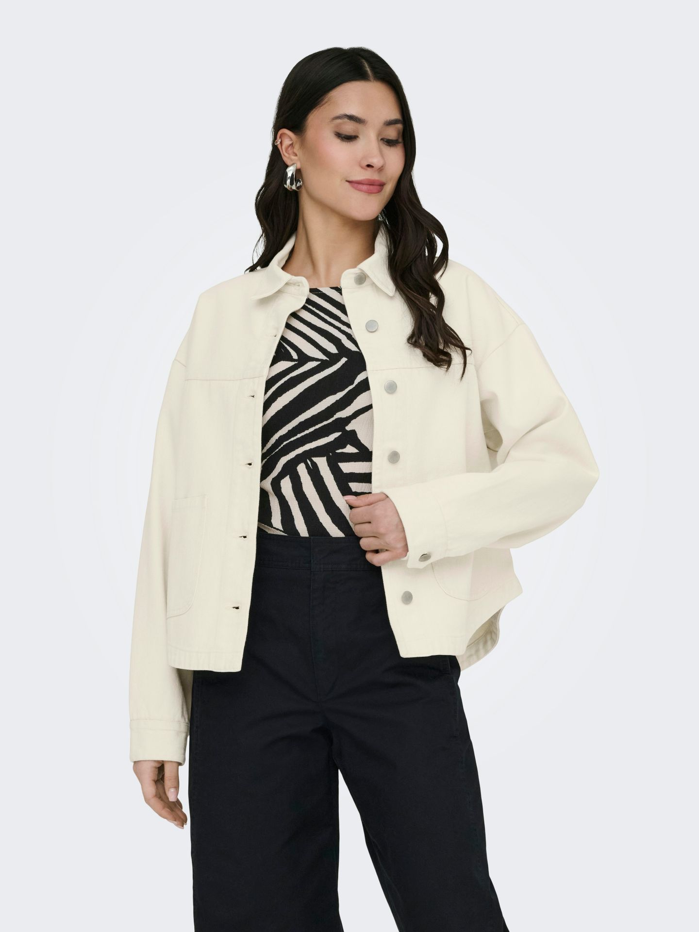 Only JDYNOMA L/S SHACKET WVN NOOS Ecru 2900165474051