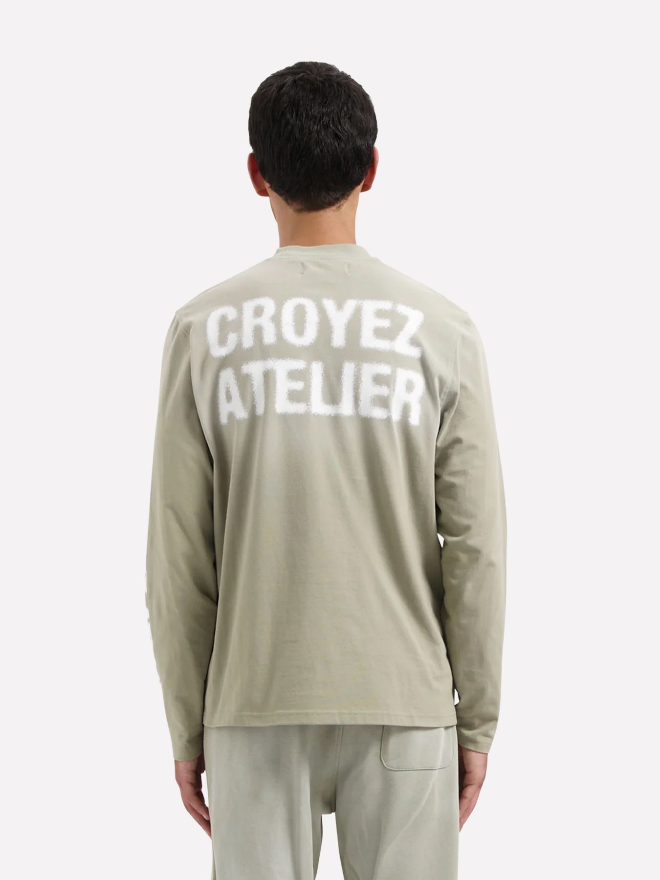 Croyez Croyez Sprayed Atelier Longsleeve T-Shirt 2401 dusty olive 2900165506042