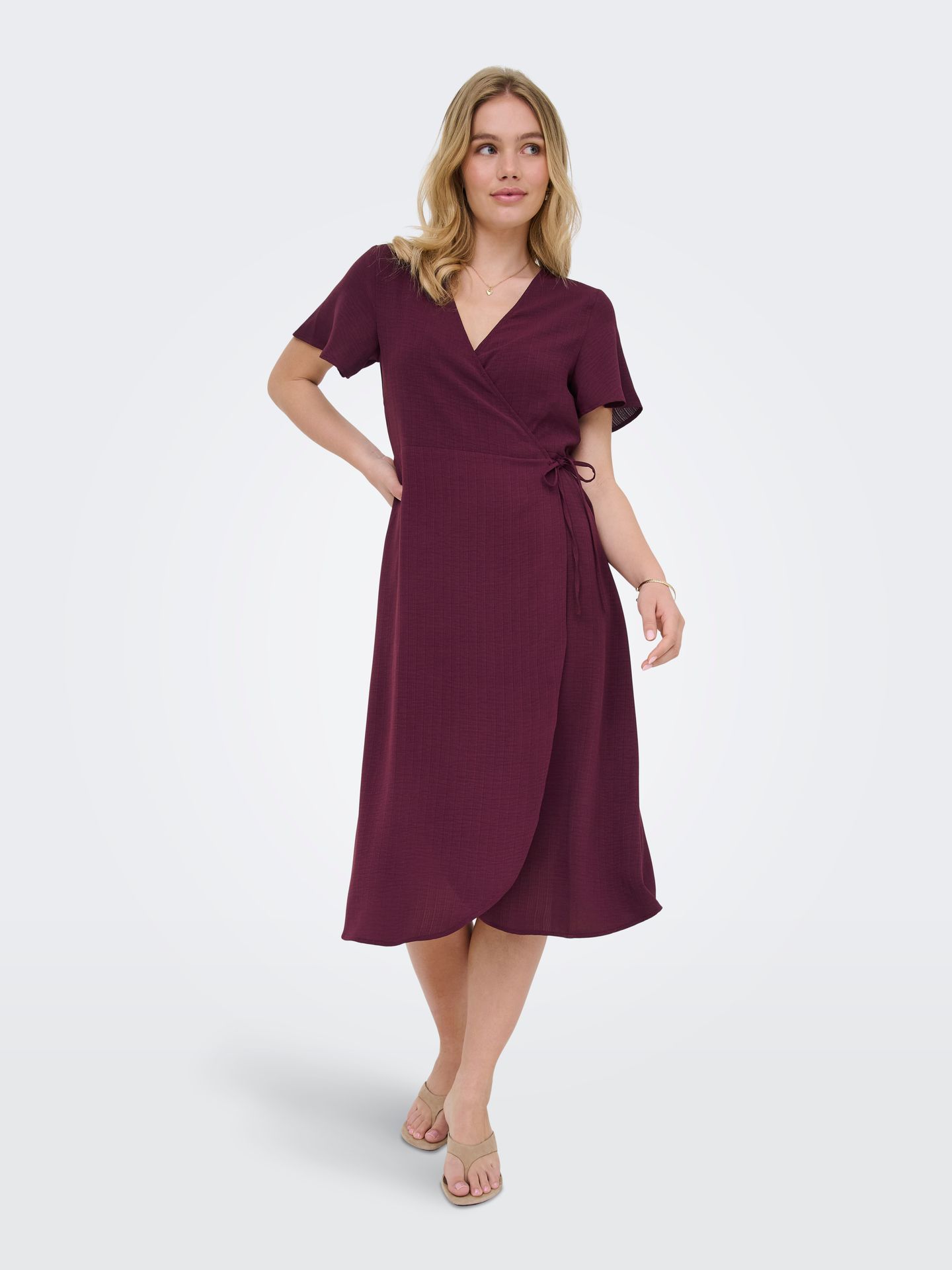 Only ONLCALI LIFE S/S WRAP DRESS WVN NOO Fig 2900166331032