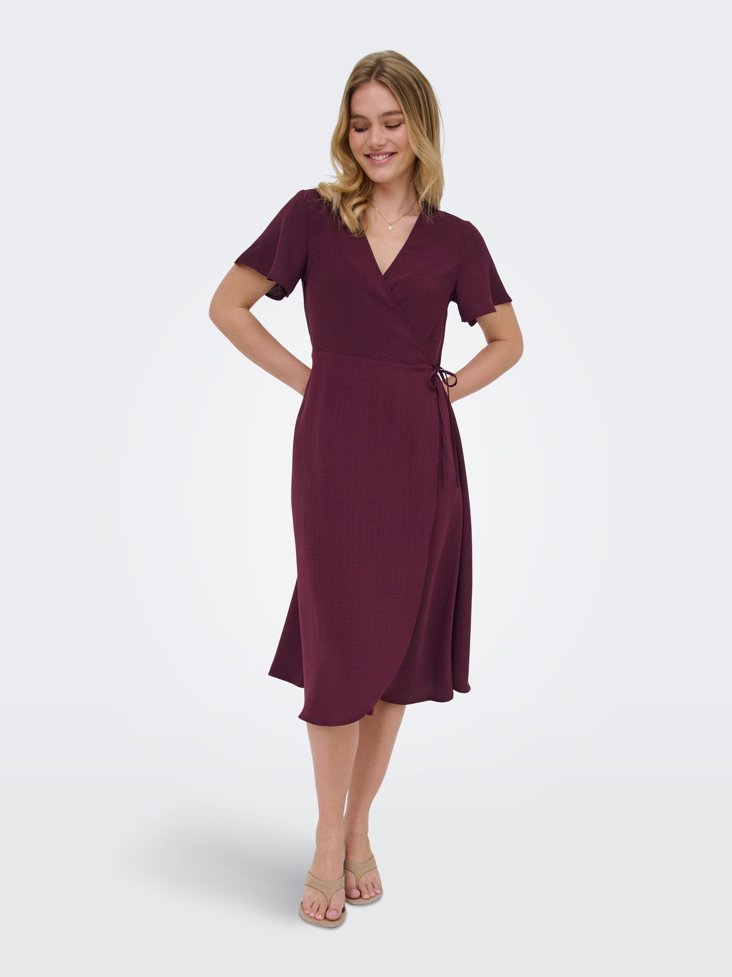 Only ONLCALI LIFE S/S WRAP DRESS WVN NOO Fig 2900166331032