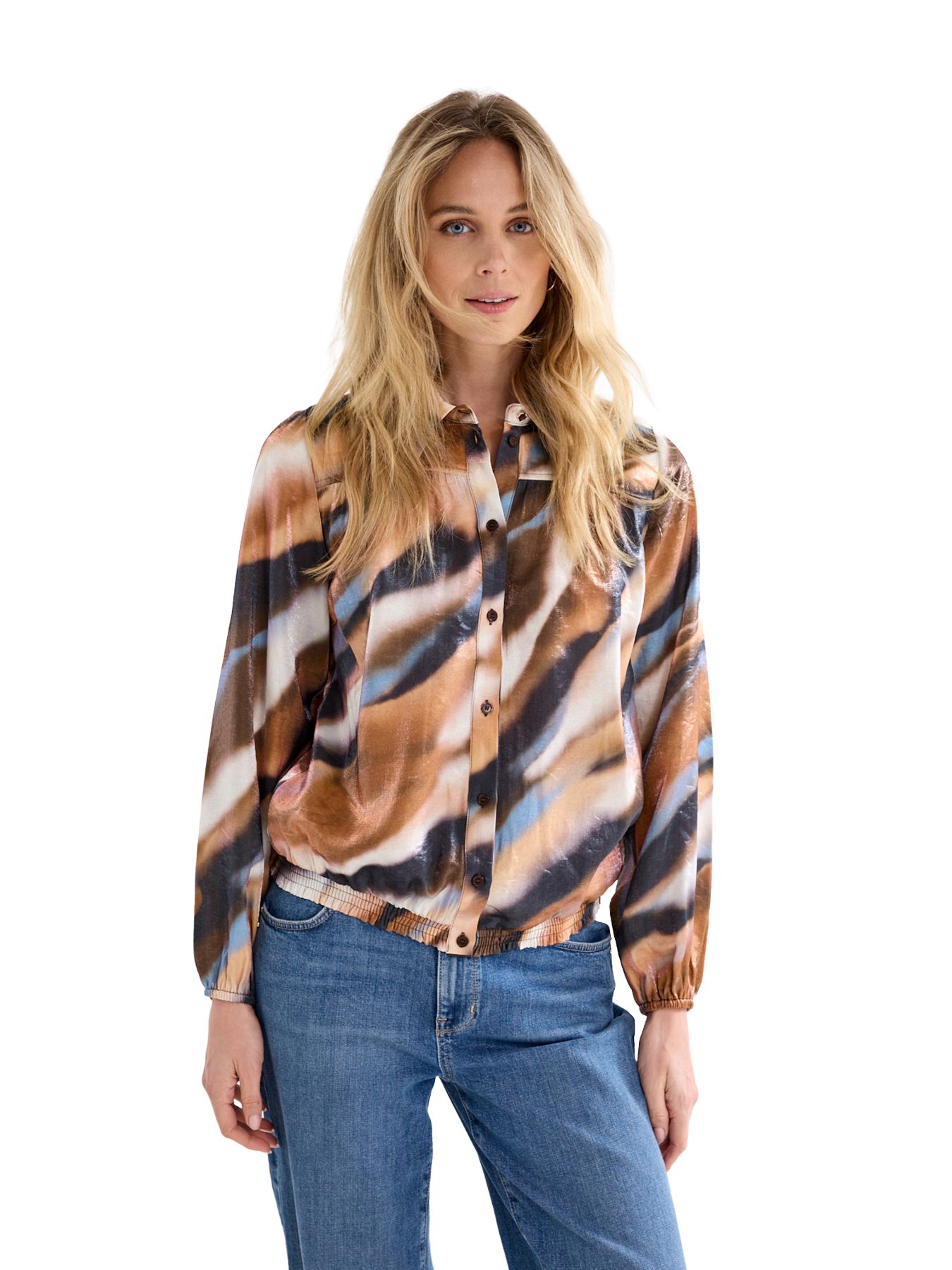 Tramontana Blouse Moody Blue Cascade Print Multi Colours 099992 00117891-EKA26012900000045