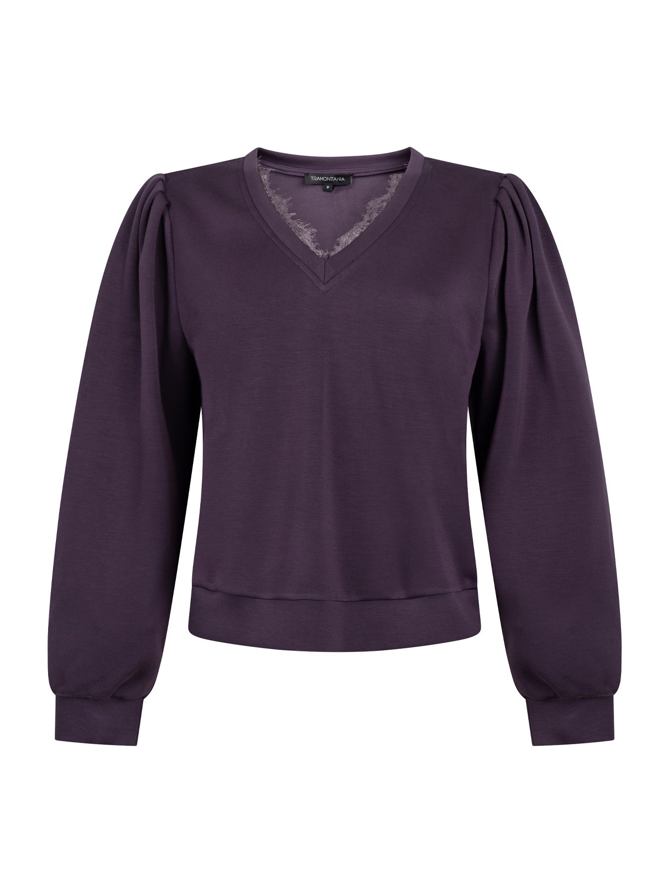Tramontana Jumper Lace Detail Aubergine Noir 004840 2900165523018