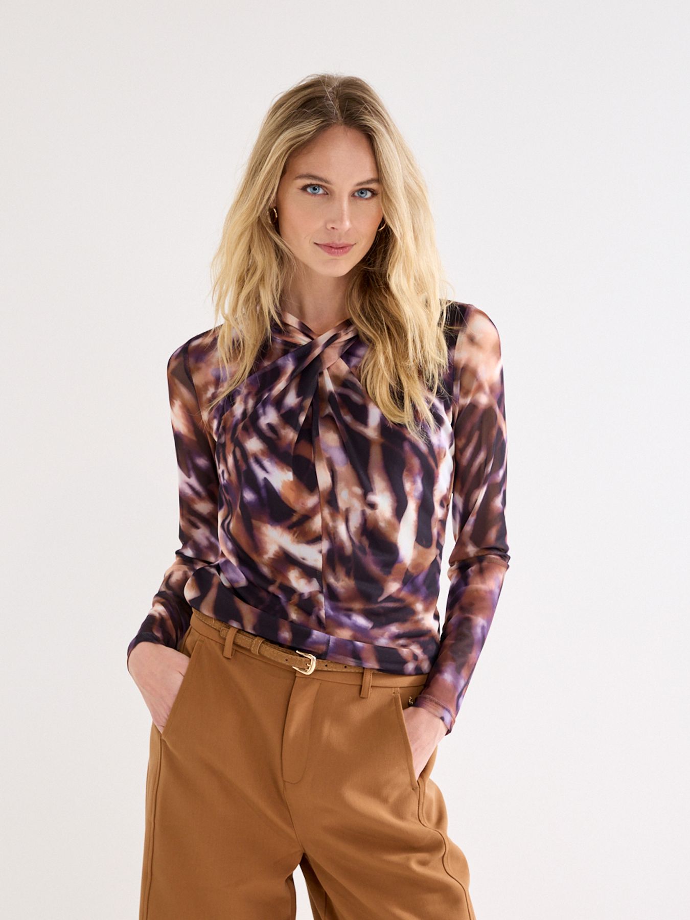 Tramontana Top Winter Eclipse Print Purples 099989 00117900-EKA26012900000064