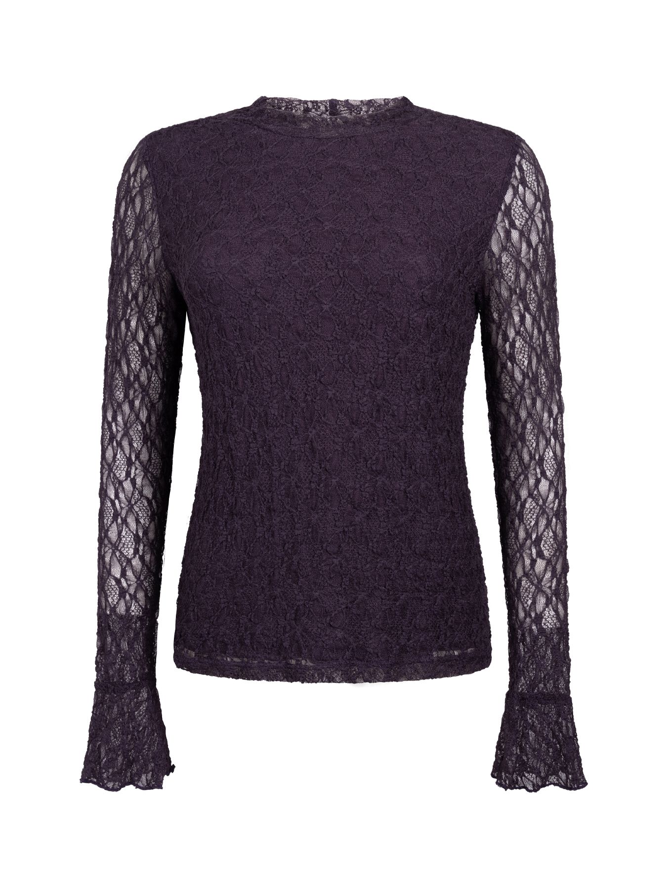 Tramontana Top Flared Cuff Aubergine Noir 004840 2900165525036