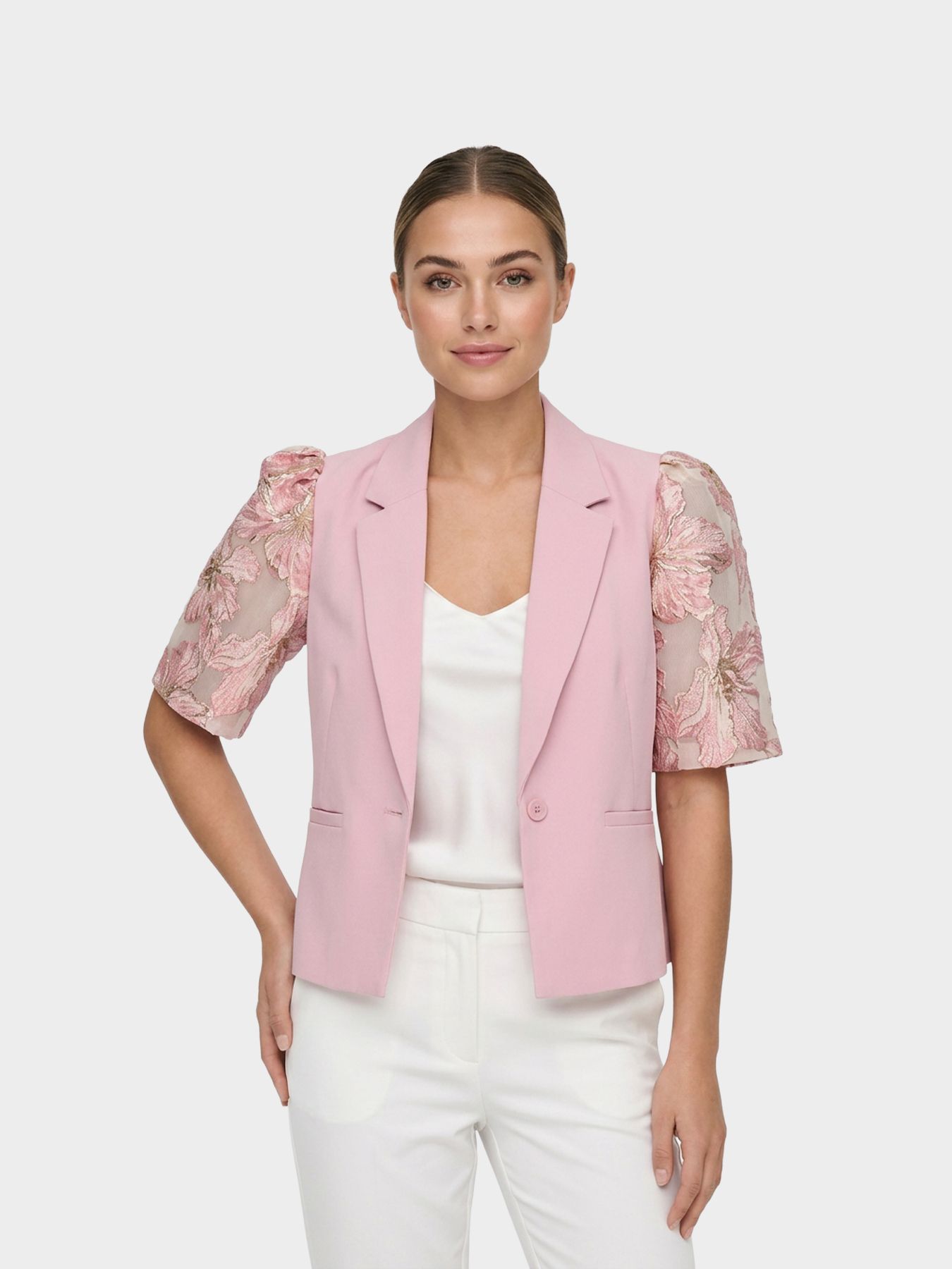 Only ONLRIFIKA-MELLIE S/S BLAZER TLR CS Bleached Mauve 00117903-EKA26011400003184