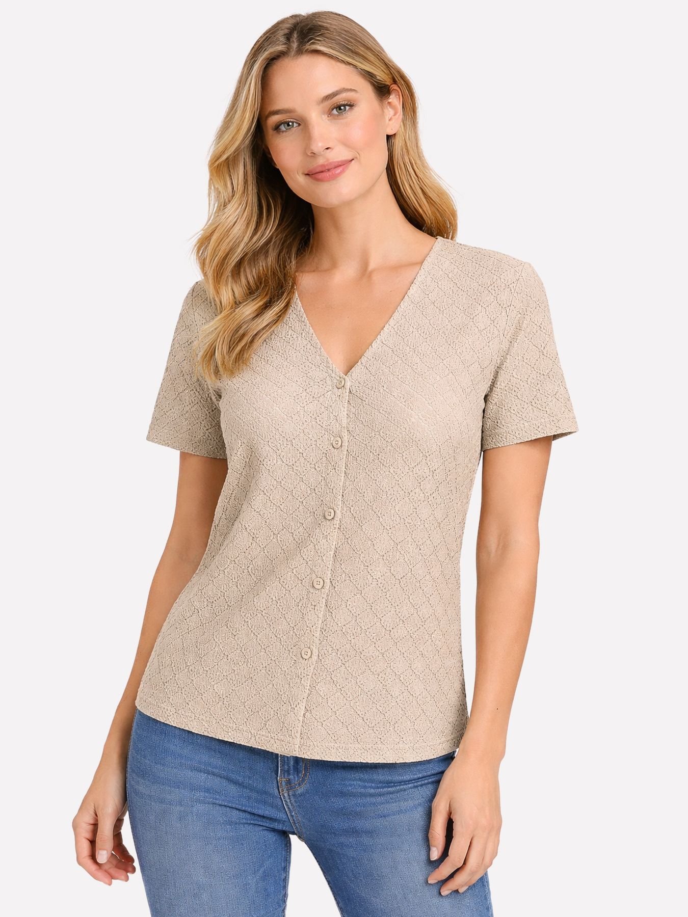 Only JDYAVERY LIFE S/S REVERSIBLE TOP JR Sandshell 00117905-EKA26011400003067