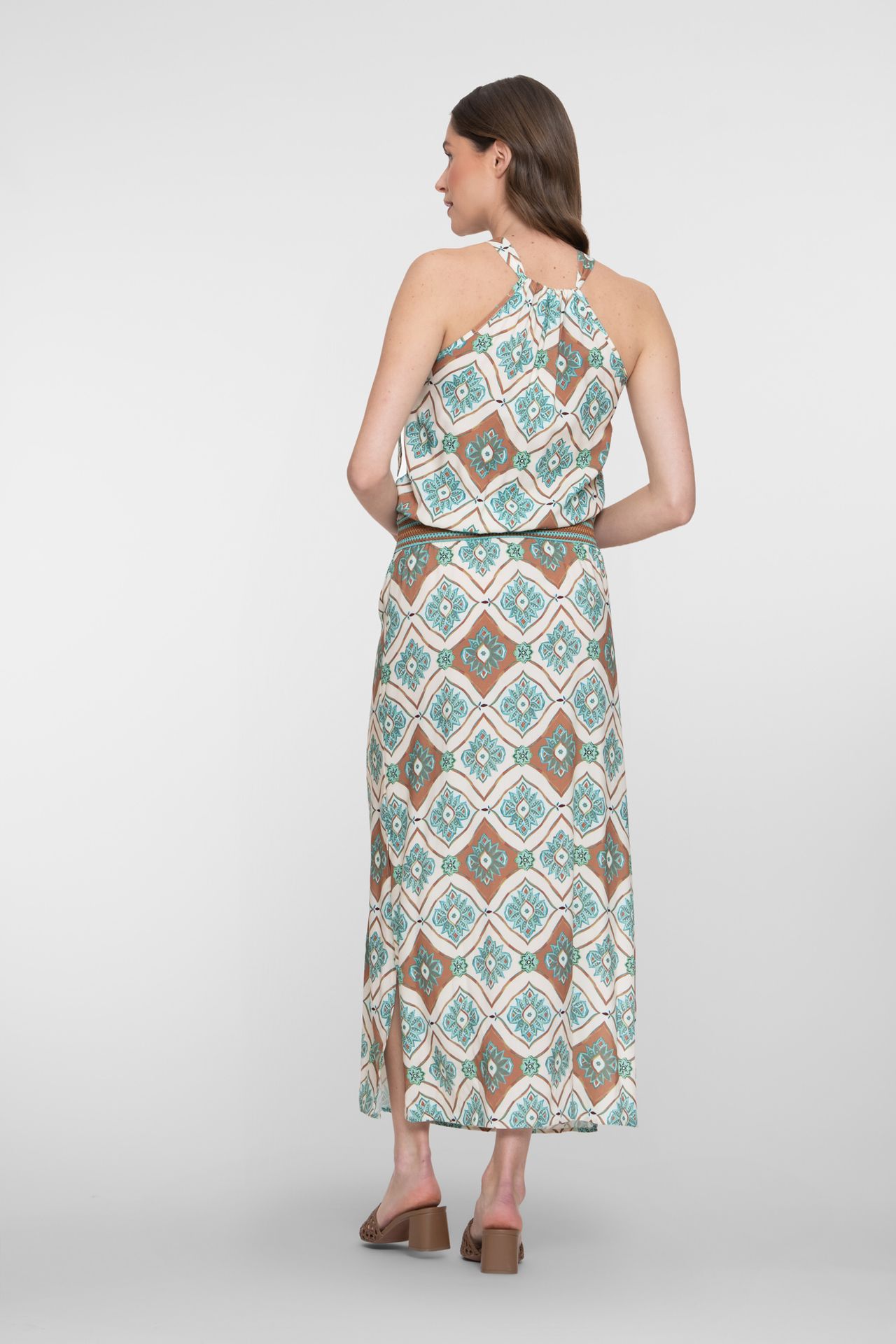 Geisha dress 602 aqua/camel 2900165544068