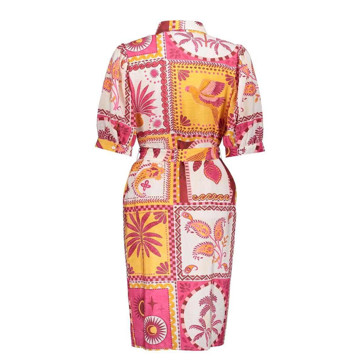 Geisha dress 420 pink/yellow 2900165548035