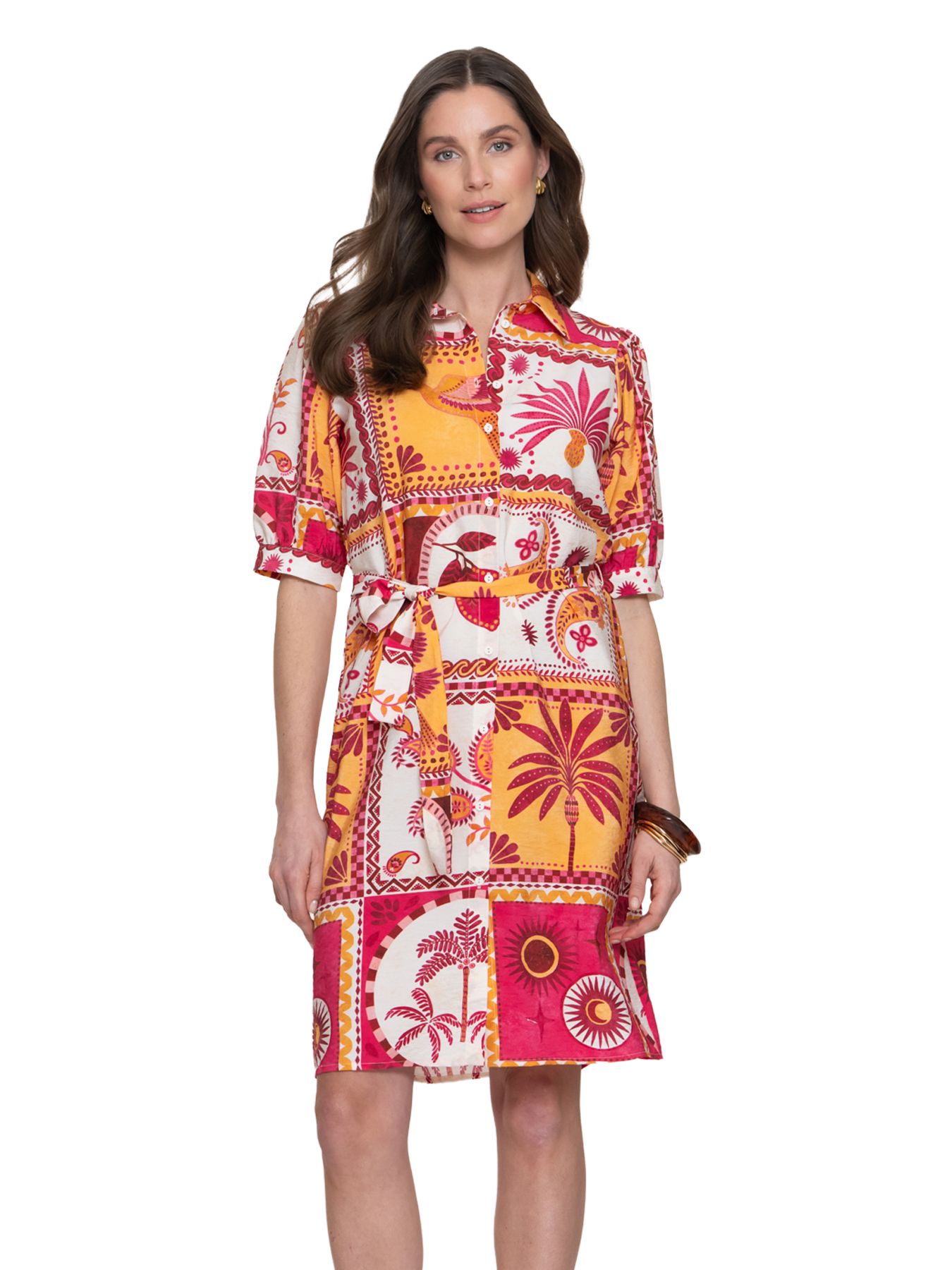 Geisha dress 420 pink/yellow 00117918-EKA26013800000111