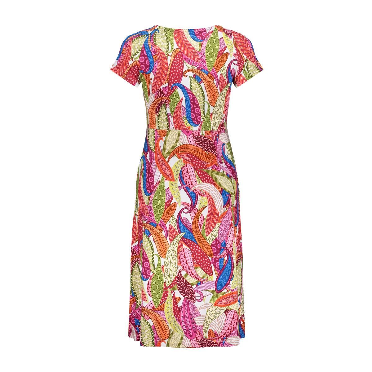 Geisha Dress v-neck short jersey AOP 250 Pr.04-26-2 orange/pink 2900165555040