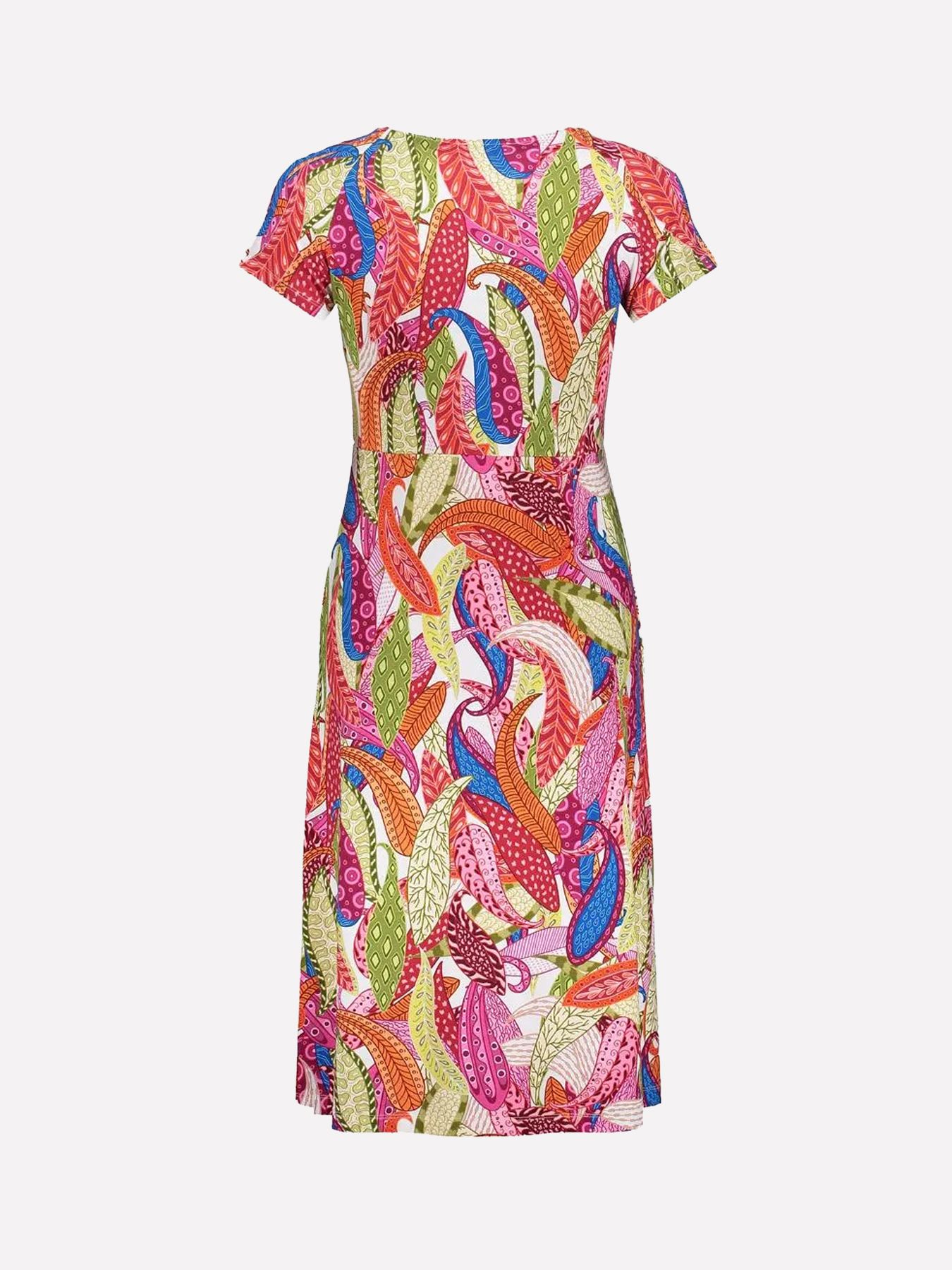 Geisha Dress v-neck short jersey AOP 250 Pr.04-26-2 orange/pink 2900165555040