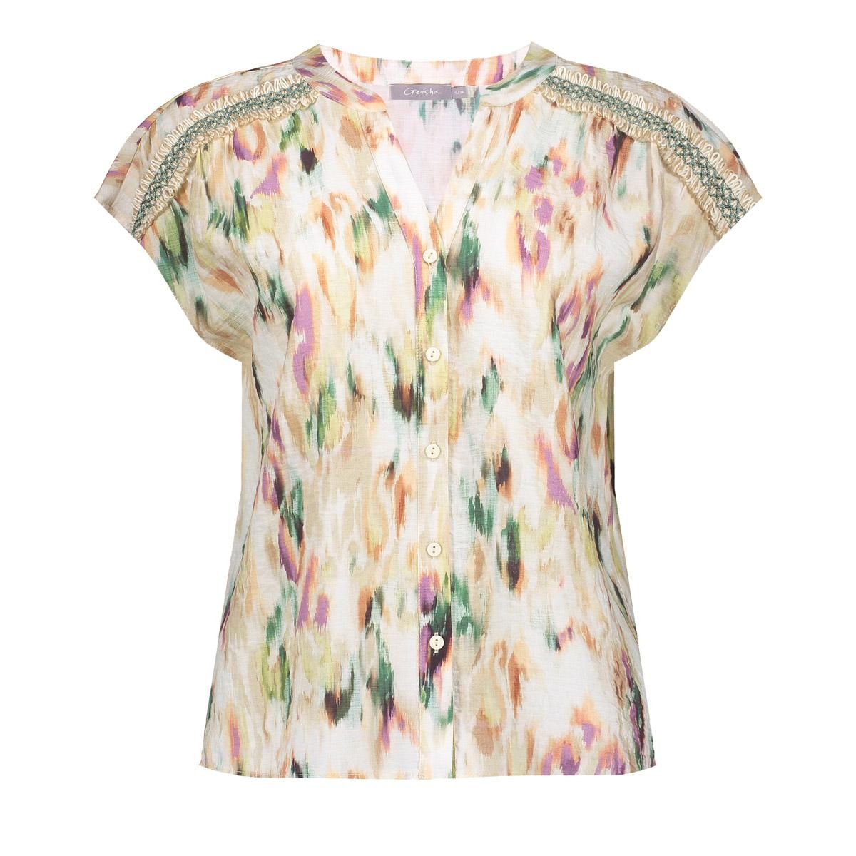 Geisha blouse 602 aqua/sand 00117924-EKA26013800000117