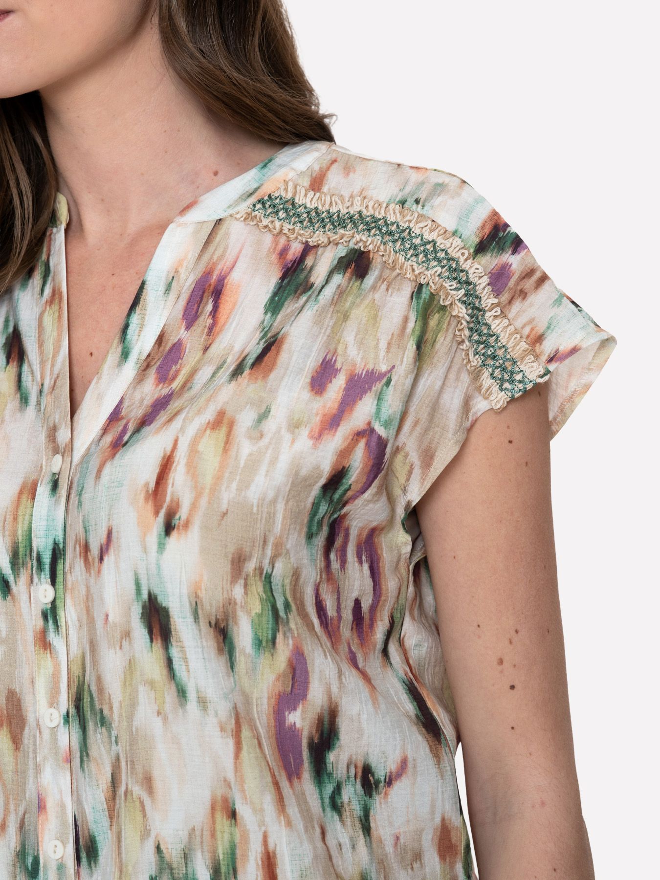 Geisha blouse 602 aqua/sand 2900165557044