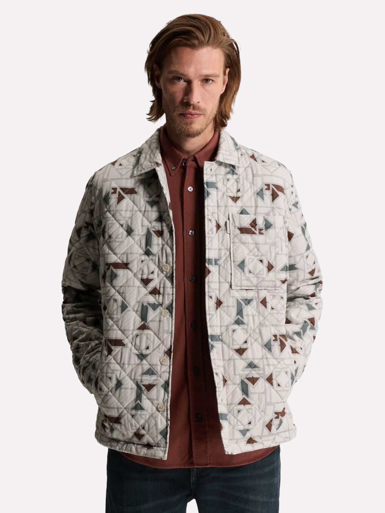 Cast Iron Long sleeve shirt Placed embroider Dark Slate 00117932-9076