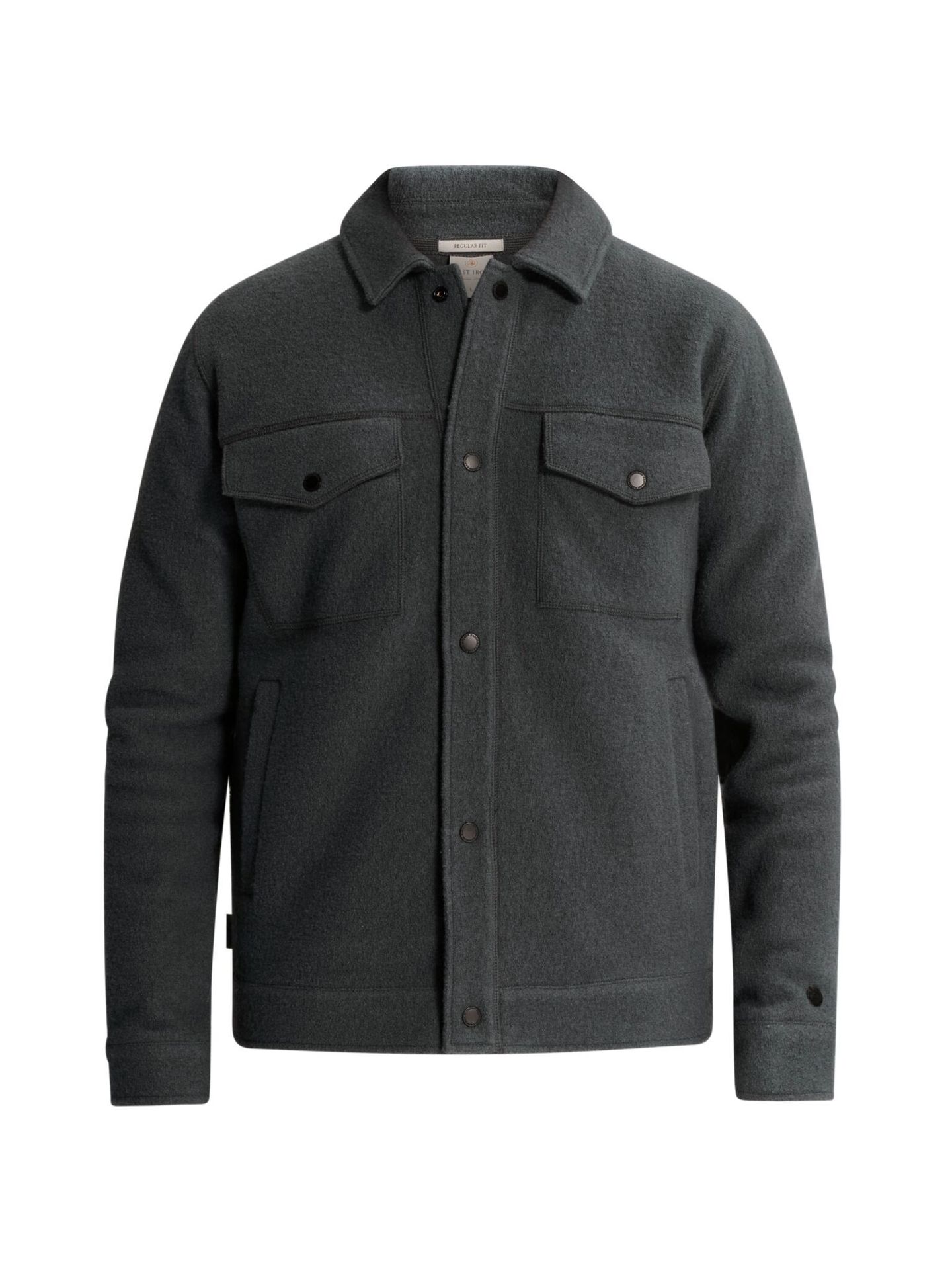 Cast Iron Button jacket regular fit boiled w Dark Slate 00117933-9076