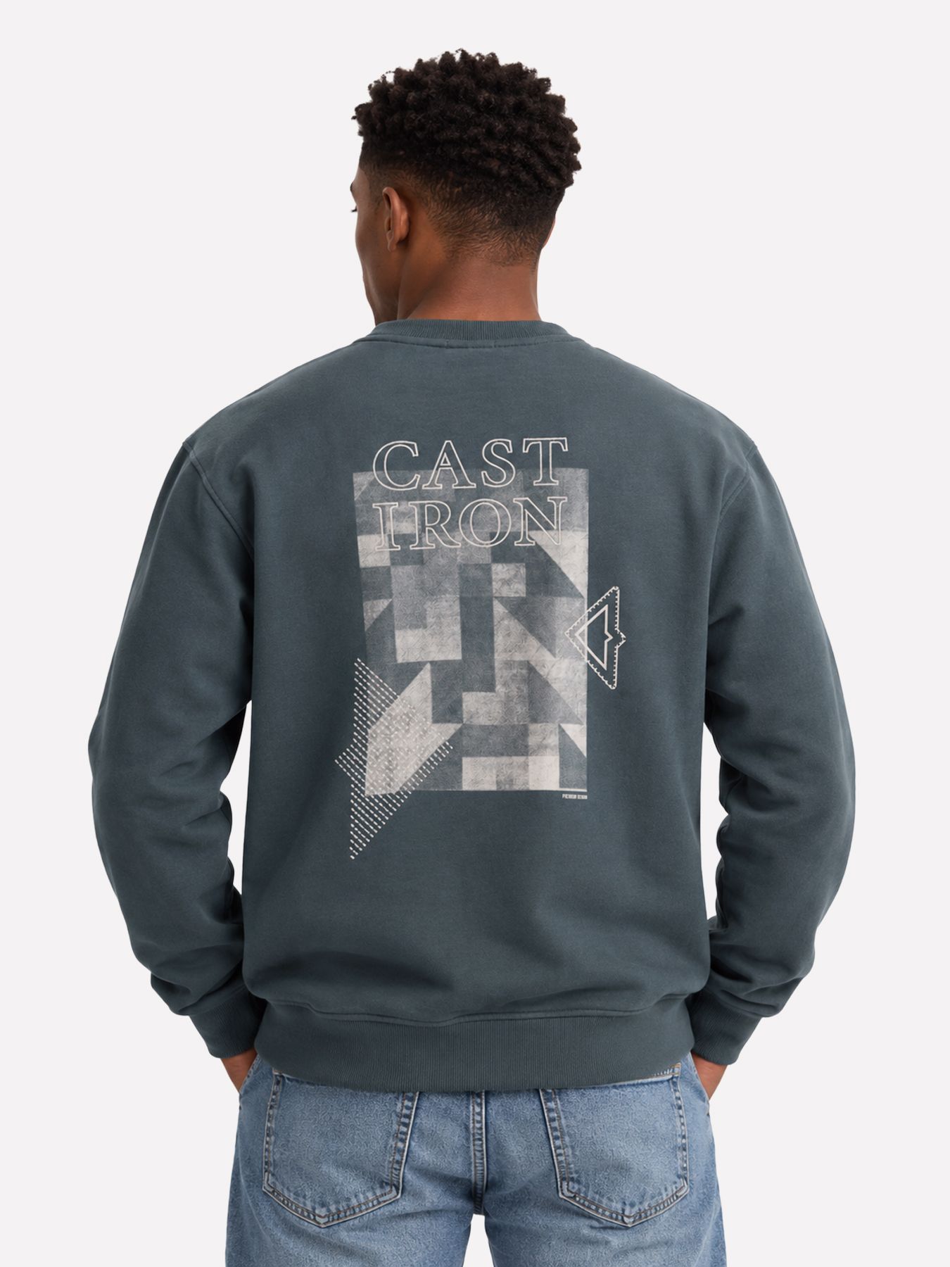 Cast Iron Long sleeve r-neck relaxed fit gra Dark Slate 2900165572047