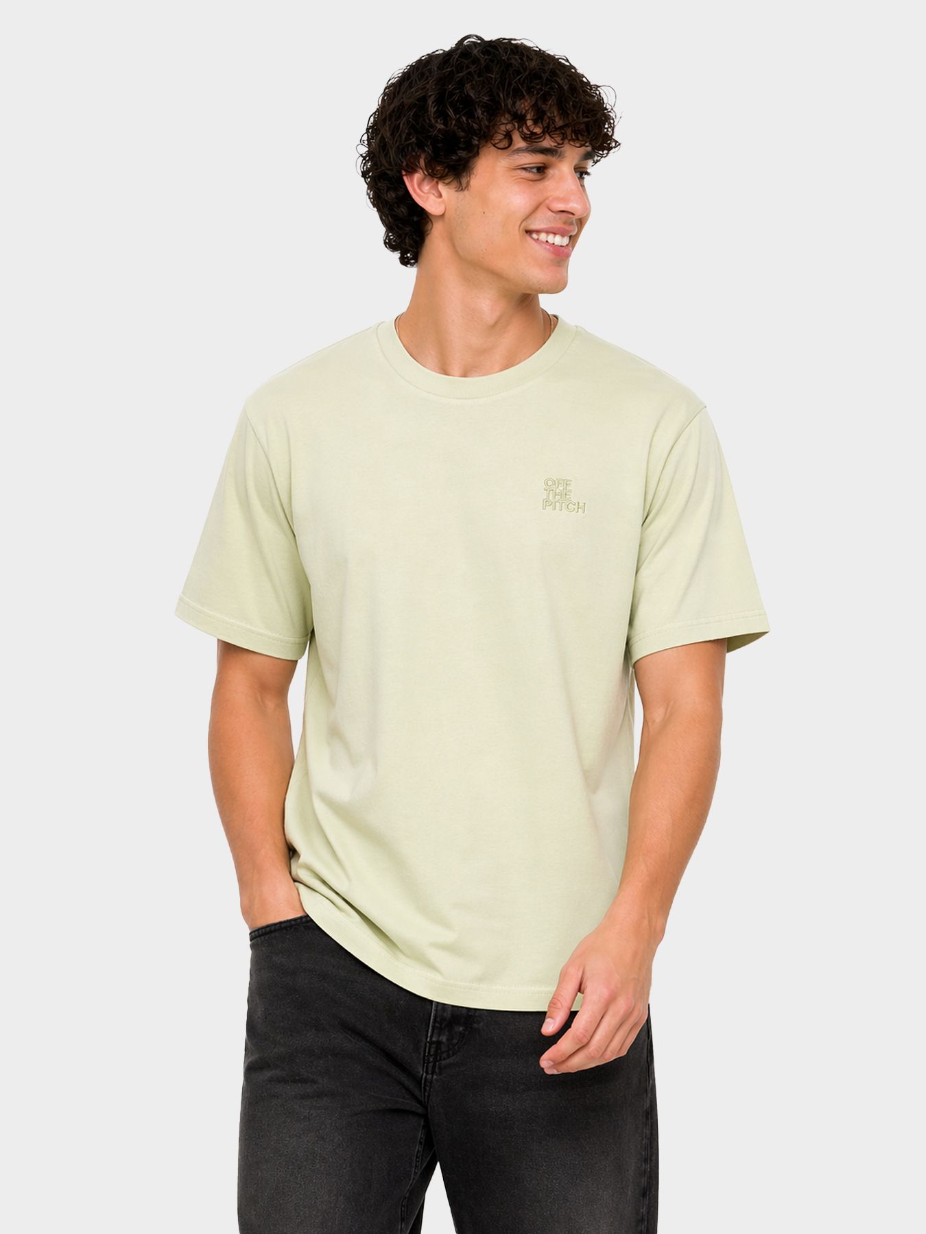 Off The Pitch Blossom slim fit tee Lime Green 00117938-511