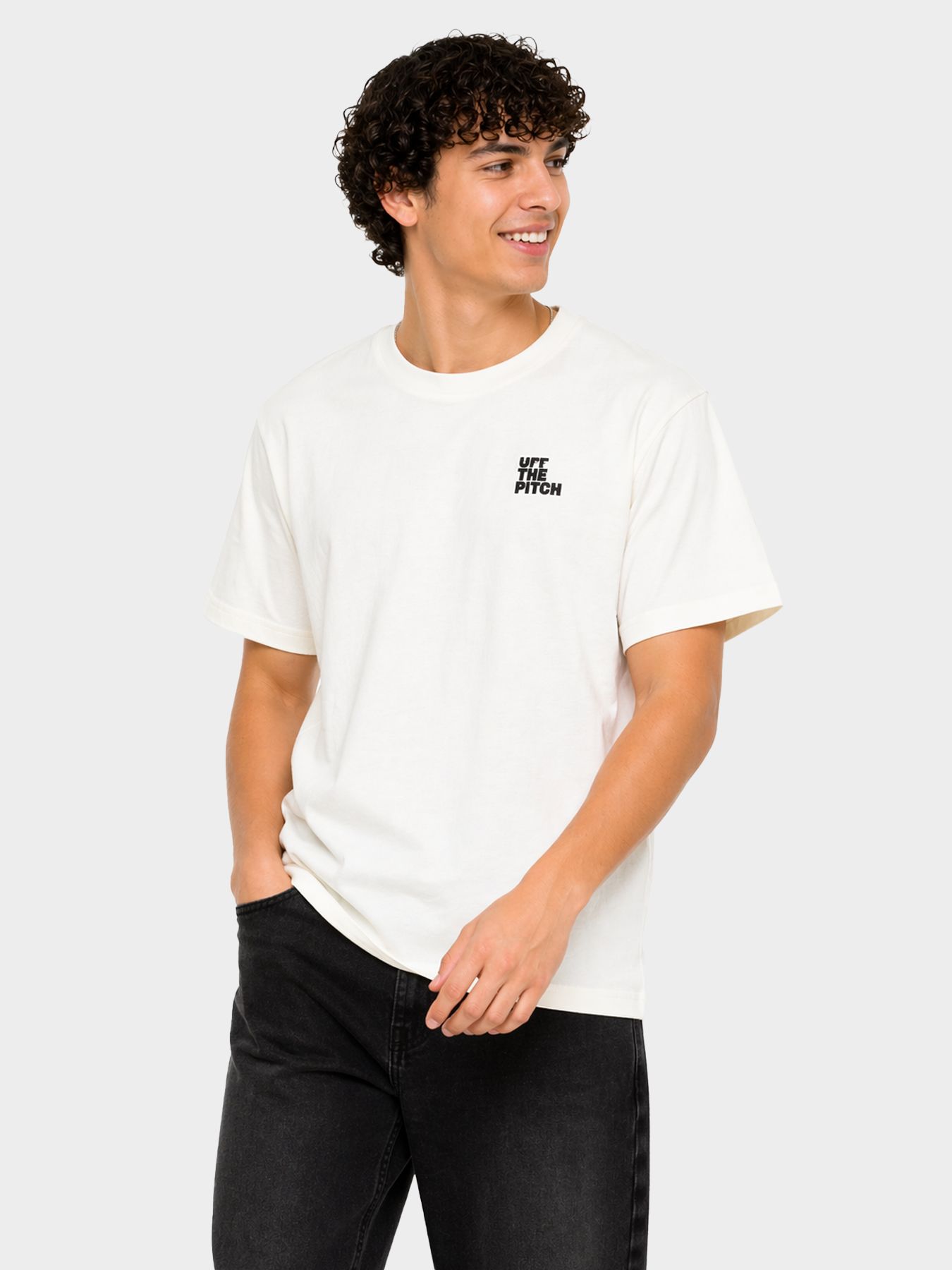 Off The Pitch Ornament slim fit tee off white 00117940-W2