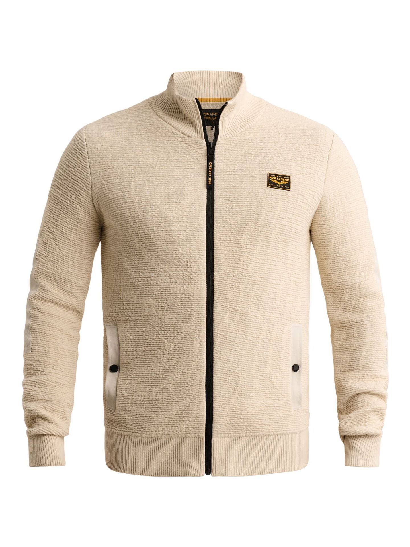 Pme Legend Zip jacket texture yarn Bone White 00117944-7013