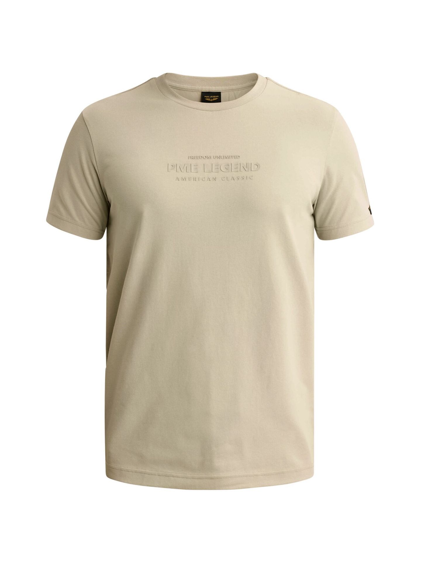 Pme Legend Short sleeve r-neck cotton elastan Abbey Stone 00117945-6412