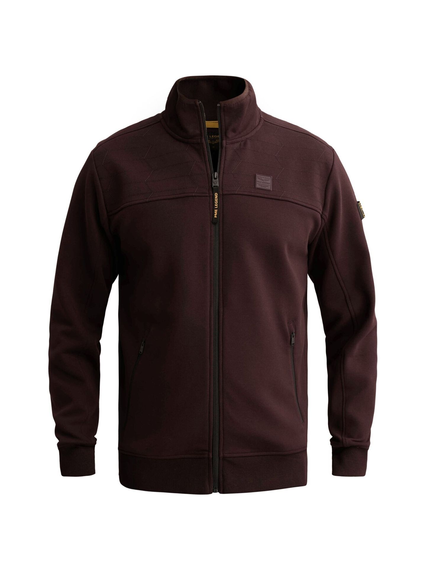 Pme Legend Zip jacket interlock sweat Dark Aubergine 00117946-4357