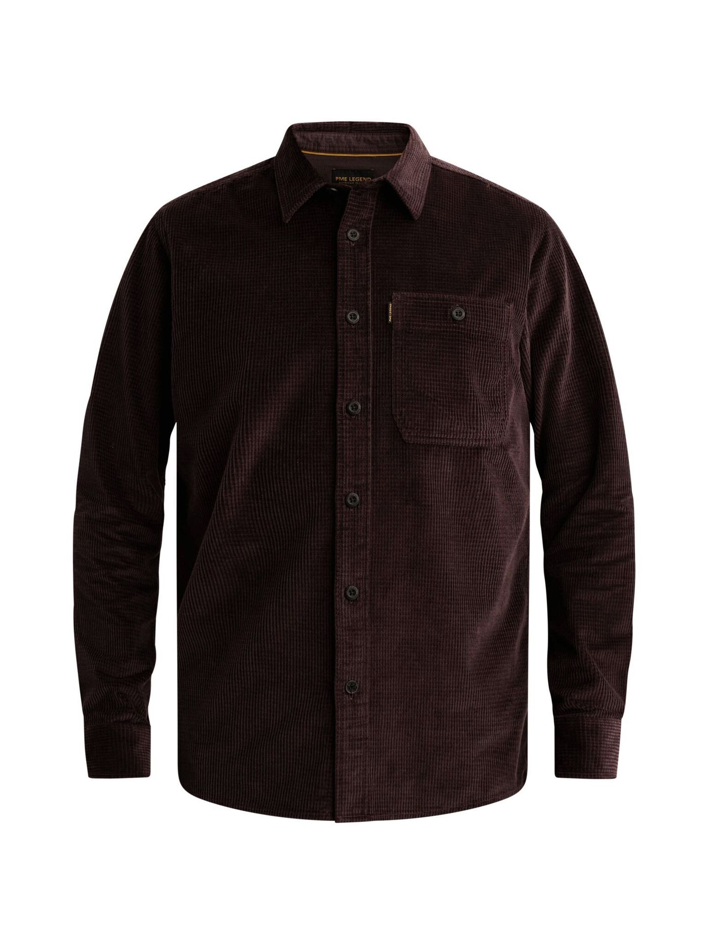 Pme Legend Long sleeve shirt Dobby Corduroy Dark Aubergine 00117951-4357