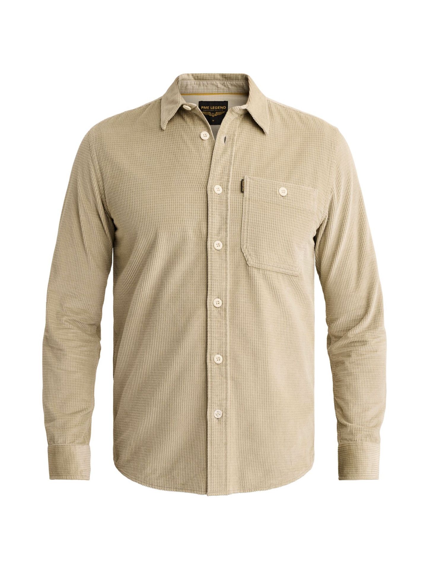 Pme Legend Long sleeve shirt Dobby Corduroy Abbey Stone 00117951-6412