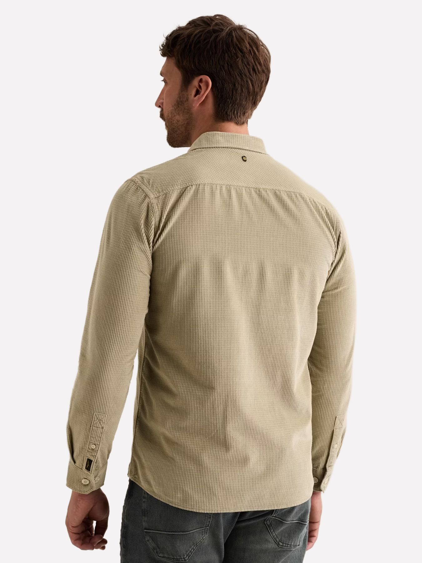 Pme Legend Long sleeve shirt Dobby Corduroy Abbey Stone 2900165604052