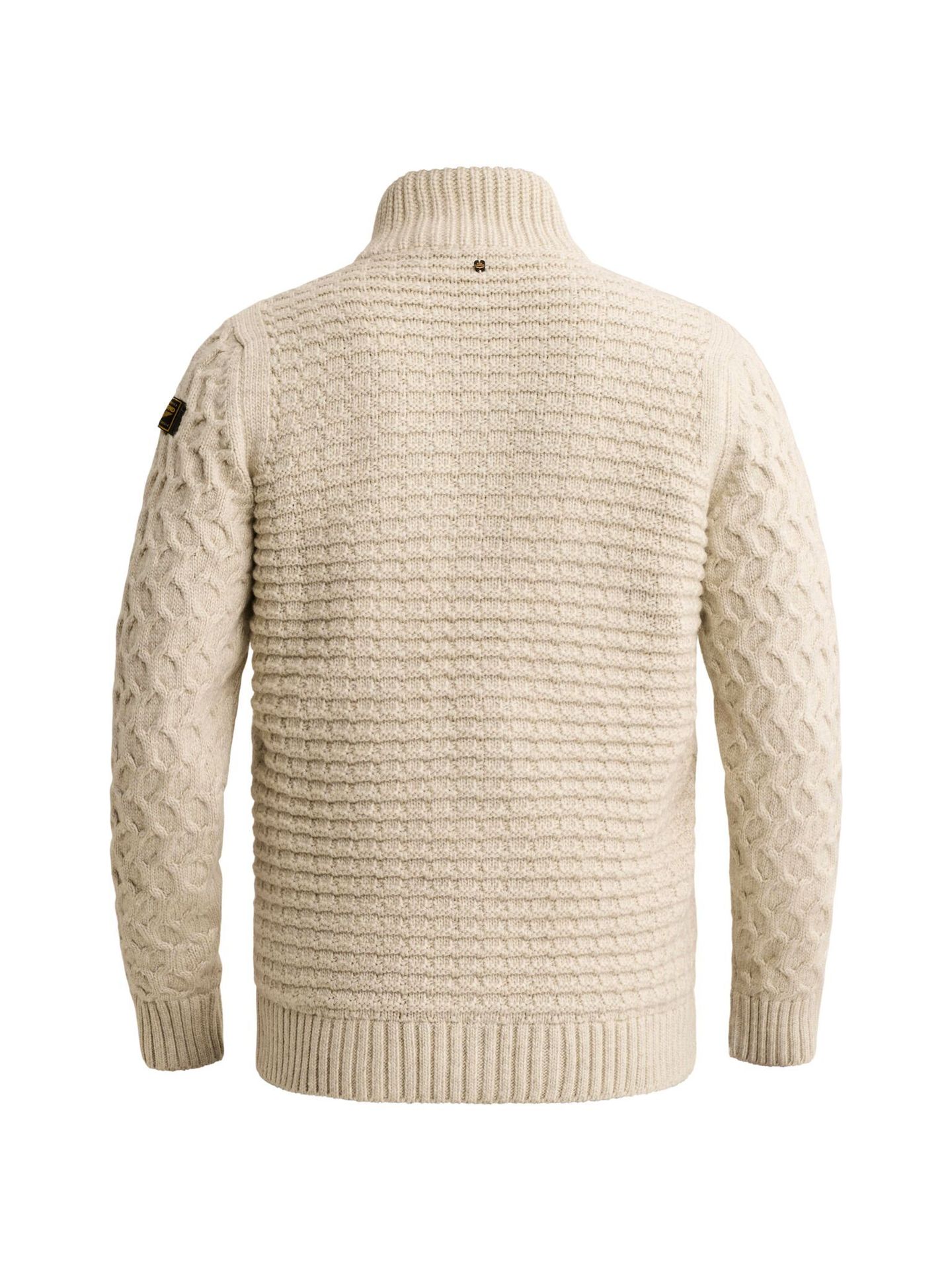 Pme Legend Zip jacket heavy knit mixed yarn Bone White 2900165606018