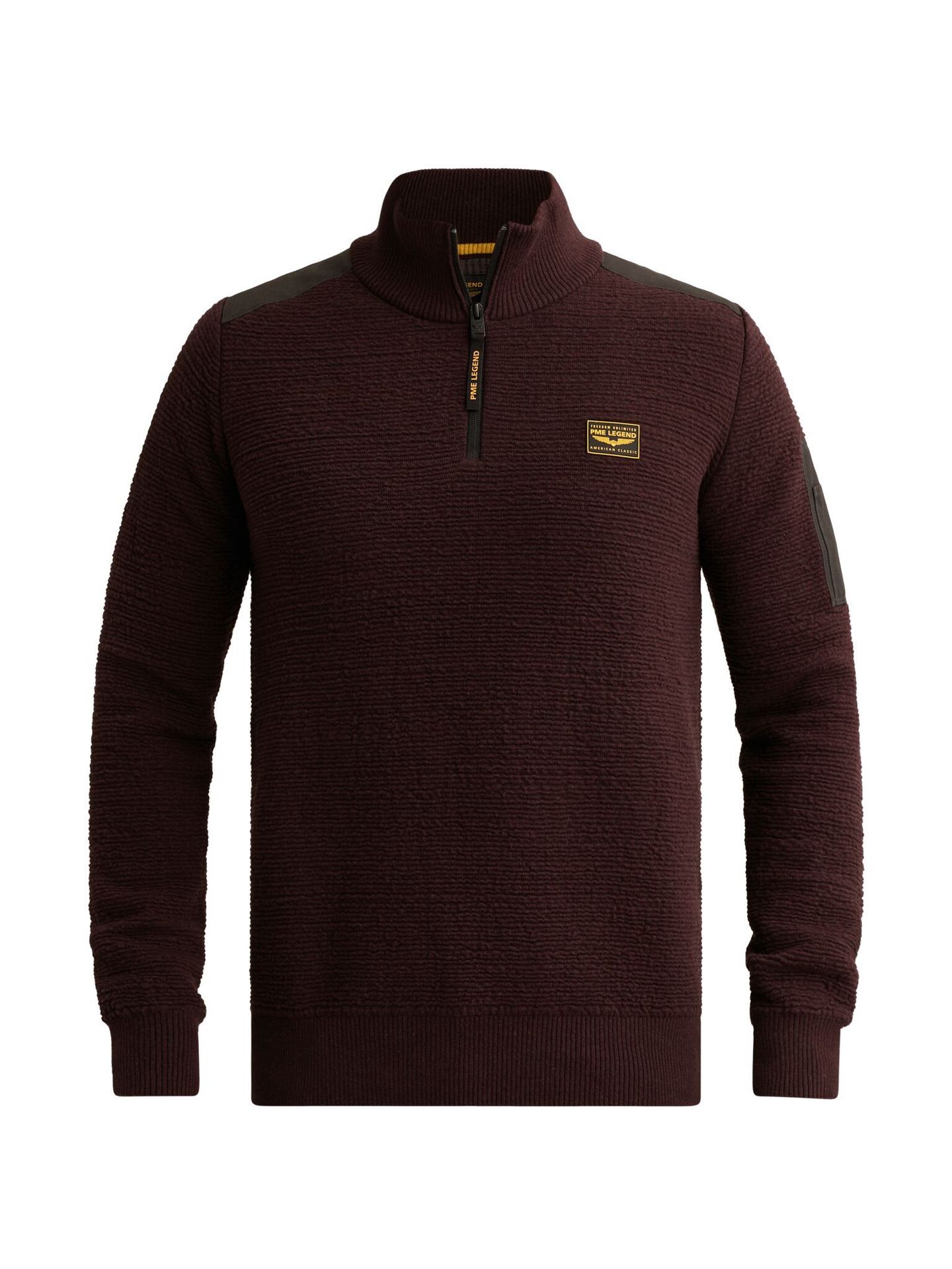 Pme Legend Half zip collar texture yarn Dark Aubergine 00117955-4357