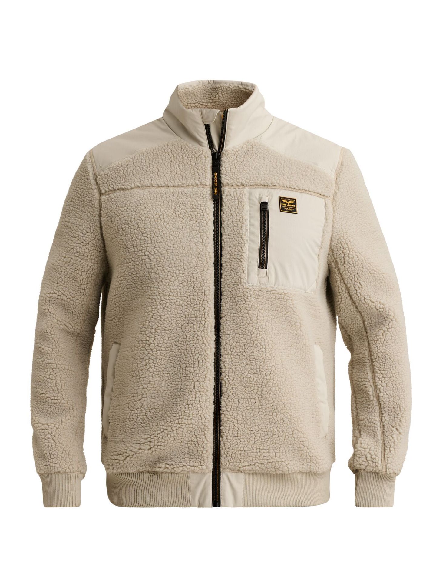 Pme Legend SHORT JACKET sherpa full zip hybri Charocal Melange 00117961-9004