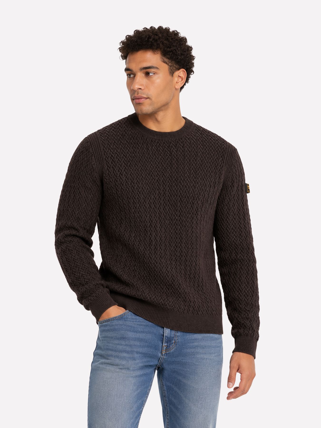 Pme Legend R-neck mouline structure Dark Aubergine 00117964-4357