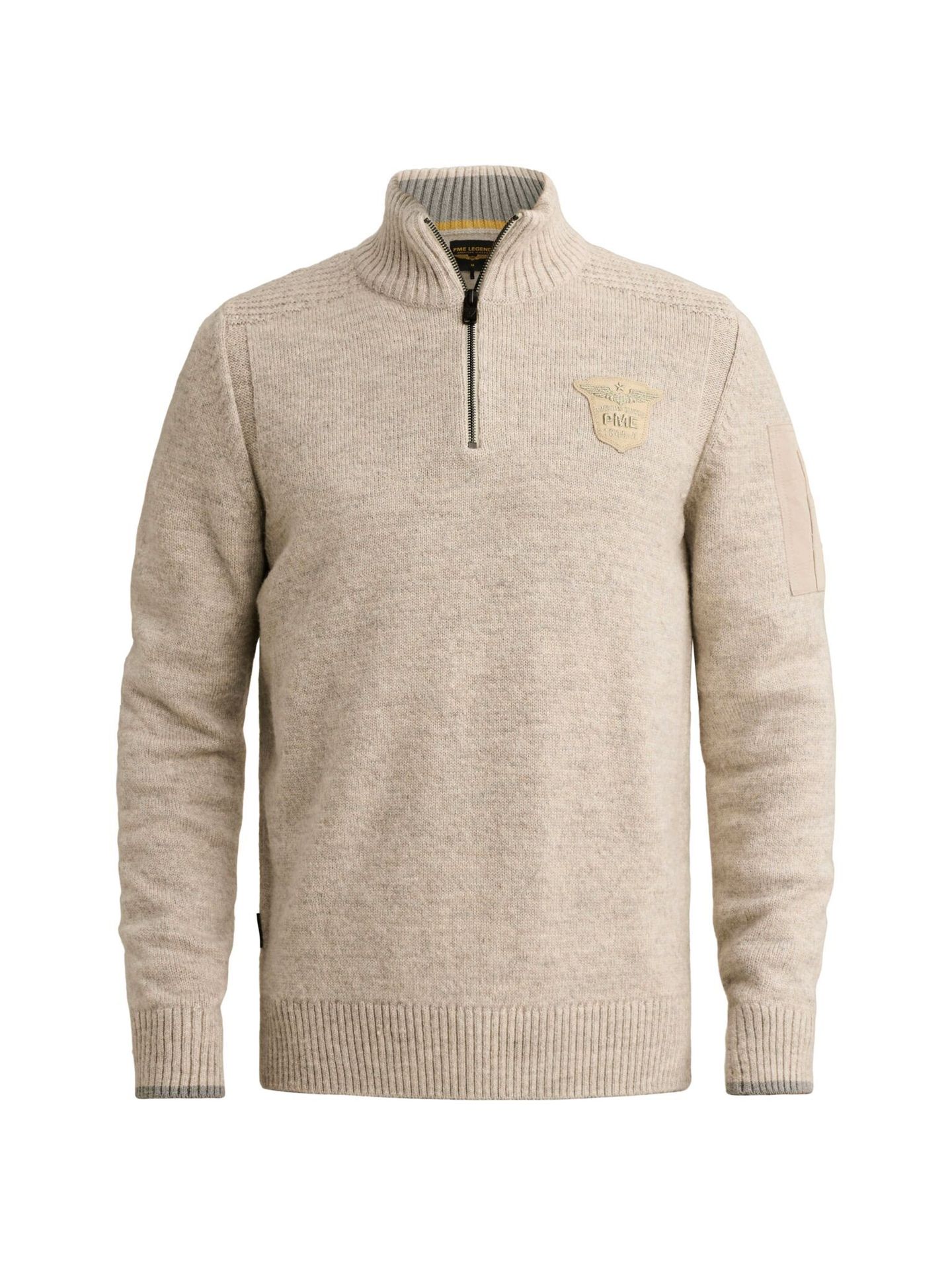 Pme Legend Half zip collar soft blend Bone White 00117965-7013