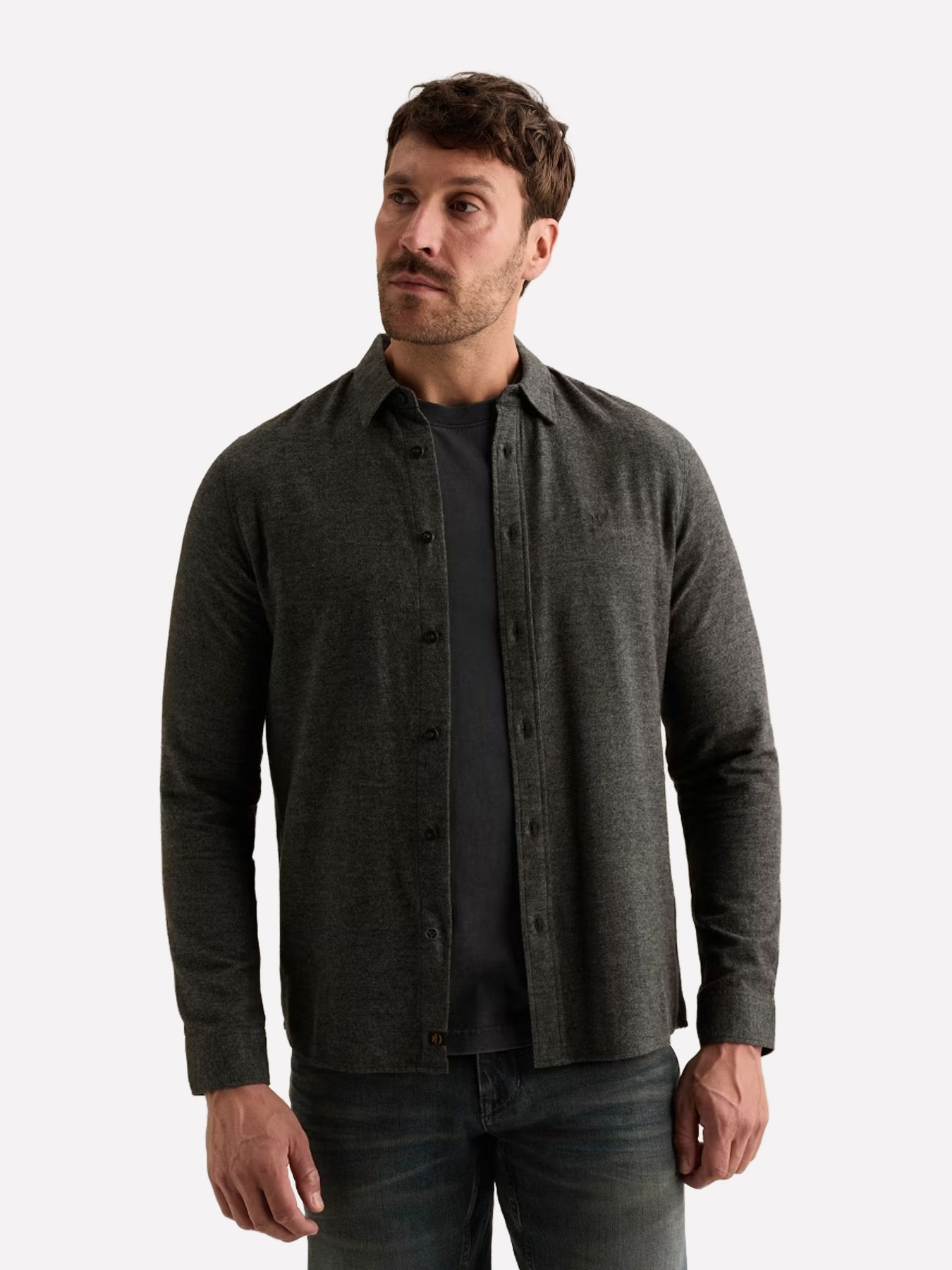 Pme Legend Long sleeve shirt Yarn dye Jet Black 00117970-9067