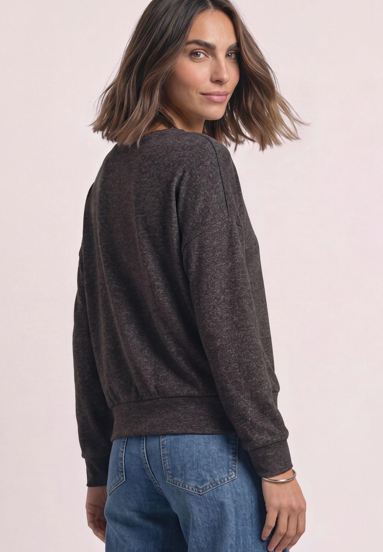 Street-One A325836 LTD QR soft shirt w.bottom black coffee mel. 2900165707067