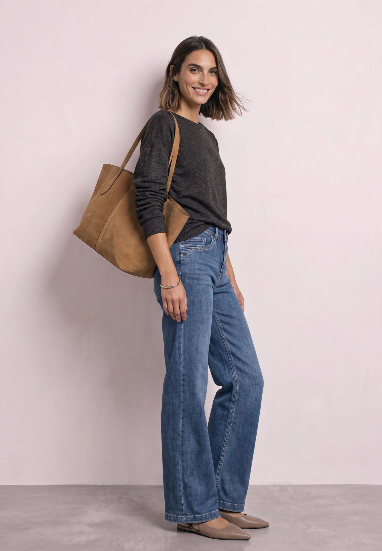 Street-One A325836 LTD QR soft shirt w.bottom black coffee mel. 2900165707067