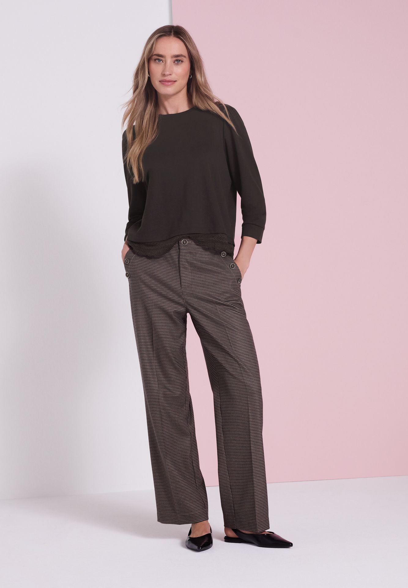 Street-One A325841 LTD QR style w.lace bottom black coffee 2900165712023