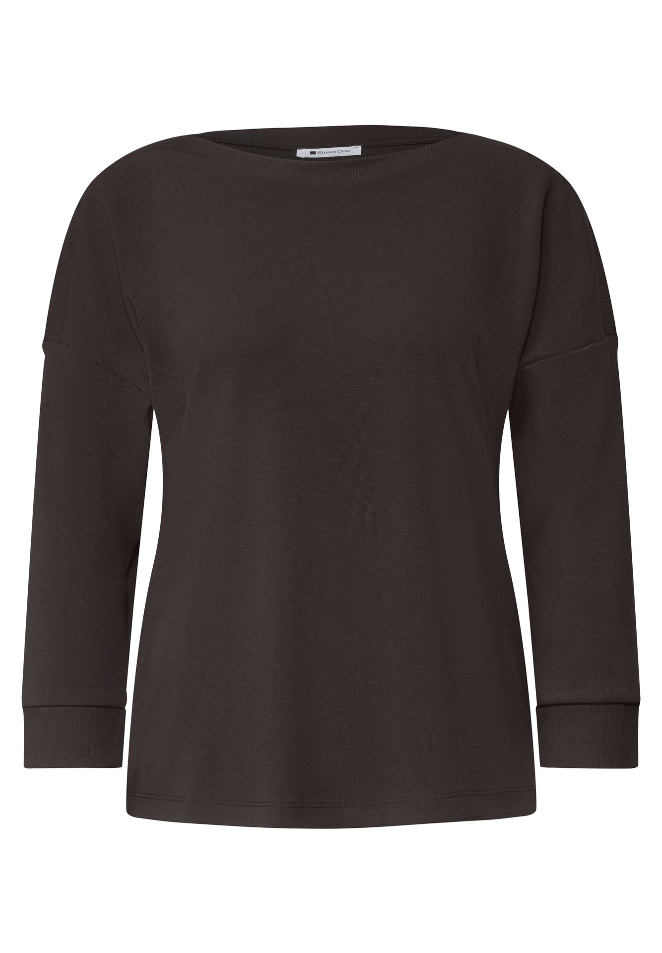 Street-One A325842 LTD QR u-boat shirt w.rib c black coffee 00118011-EKA19000200000957