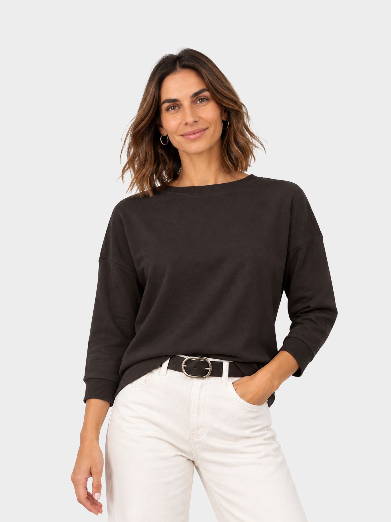 Street-One A325842 LTD QR u-boat shirt w.rib c black coffee 00118011-EKA19000200000957