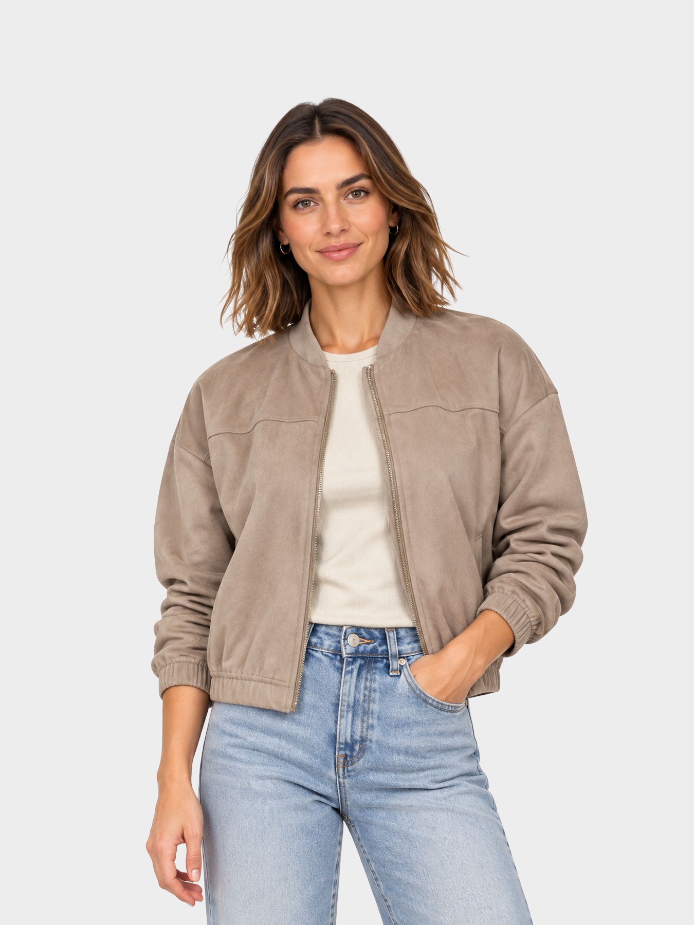 Street-One A325853 LTD QR velour jacket w.gath sanded amber 00118014-EKA19000200000959
