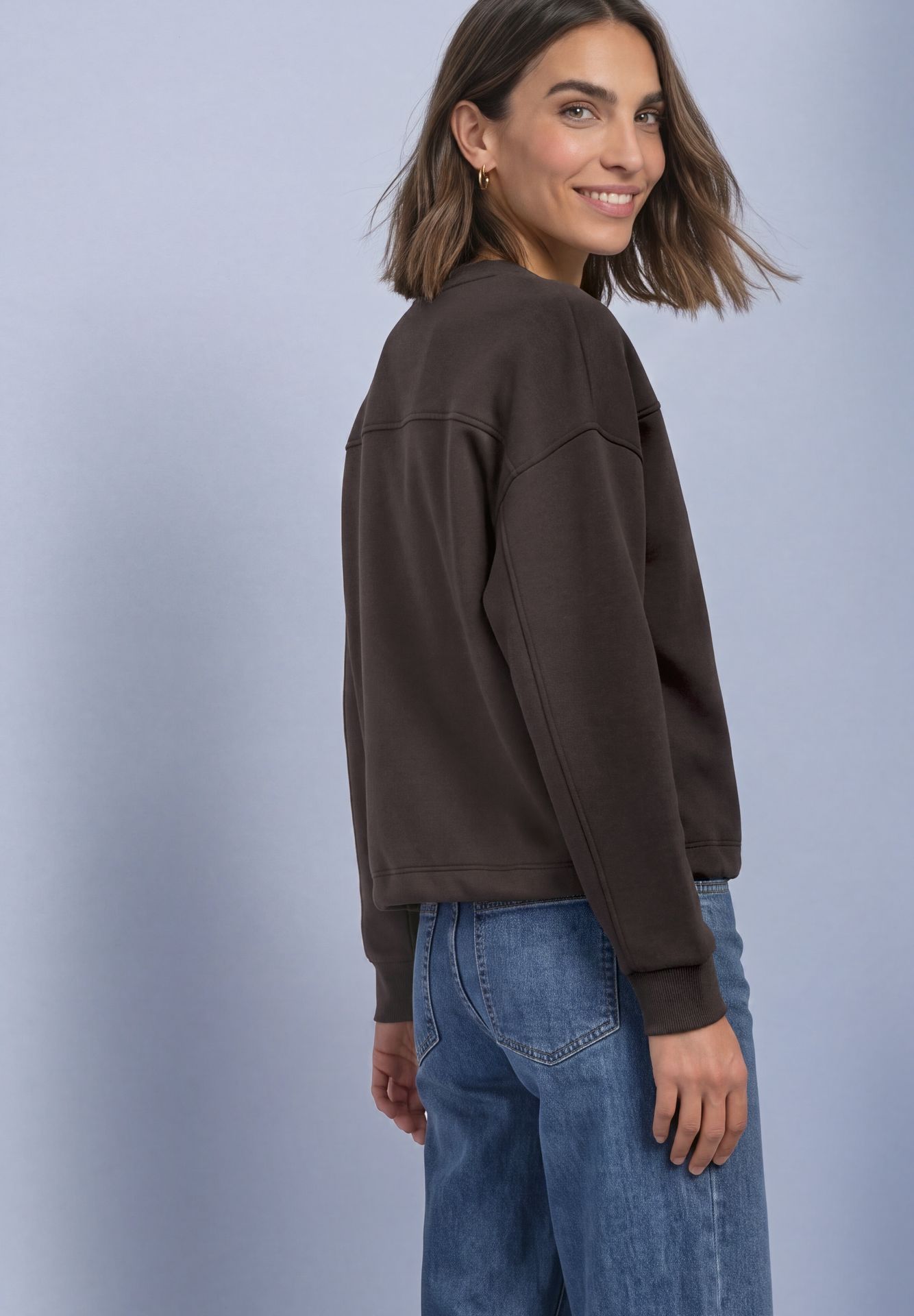 Street-One A304076 Crewneck w. Dividing Seam black coffee 2900165766040