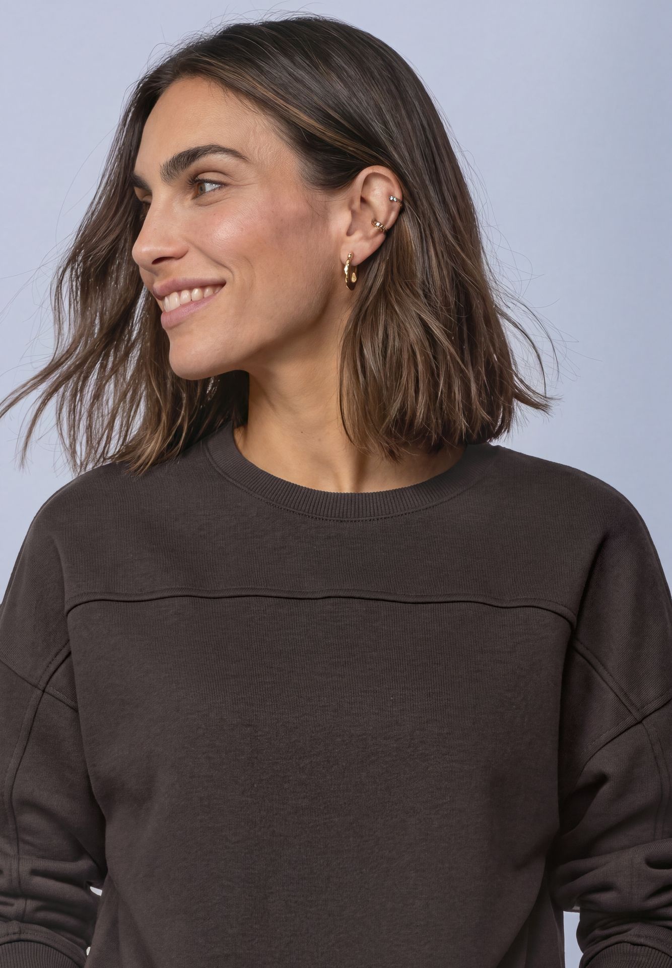 Street-One A304076 Crewneck w. Dividing Seam black coffee 2900165766040