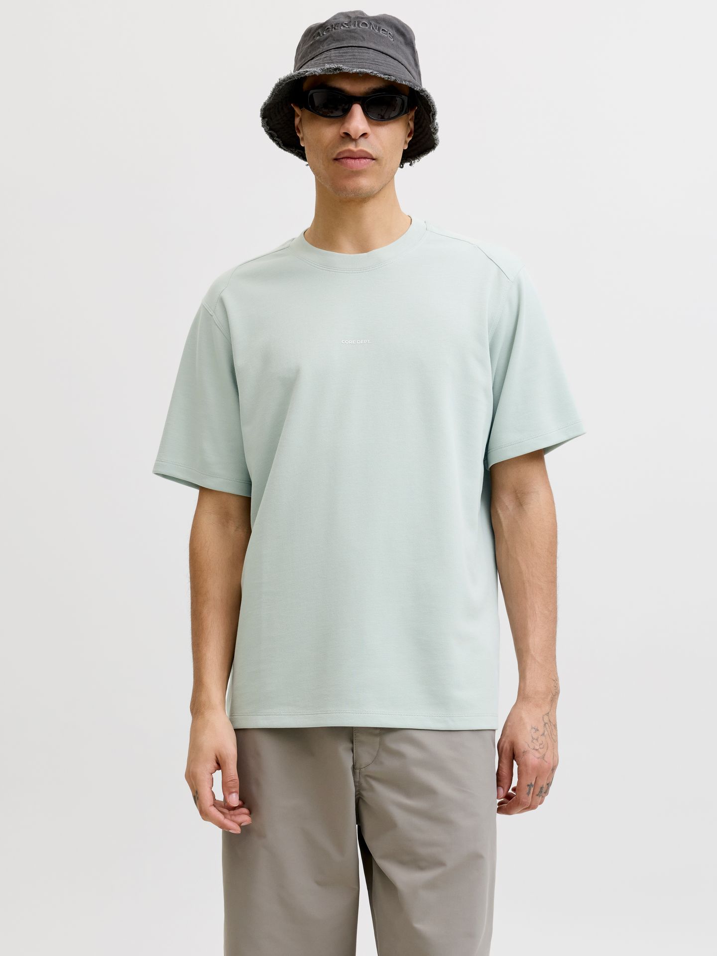 Jack & Jones JCOSPONGYTEE SS CREW NECK SMU Aqua Gray/SET WITH TOP 00118106-EKA26011400003429