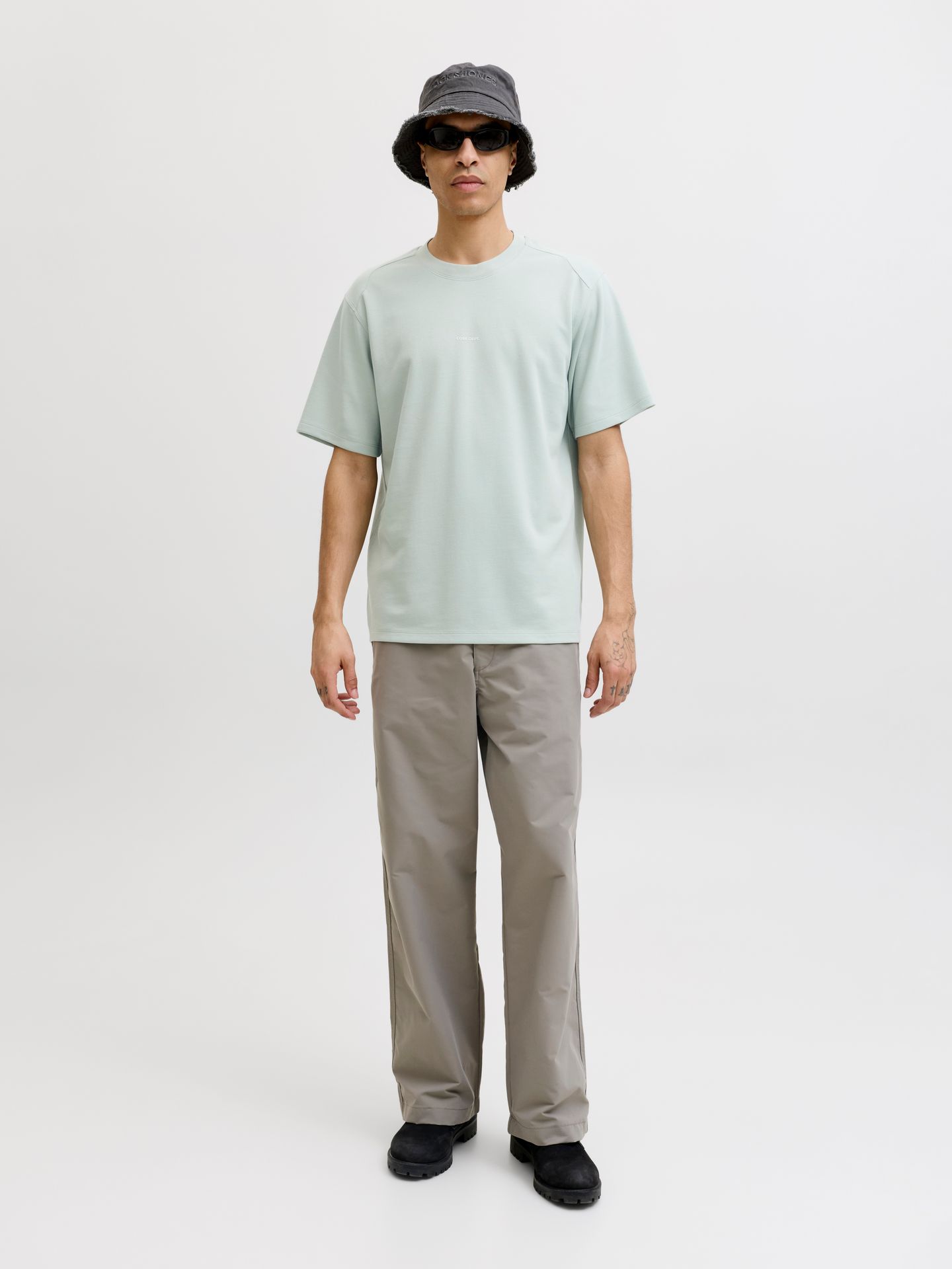 Jack & Jones JCOSPONGYTEE SS CREW NECK SMU Aqua Gray/SET WITH TOP 2900165905050
