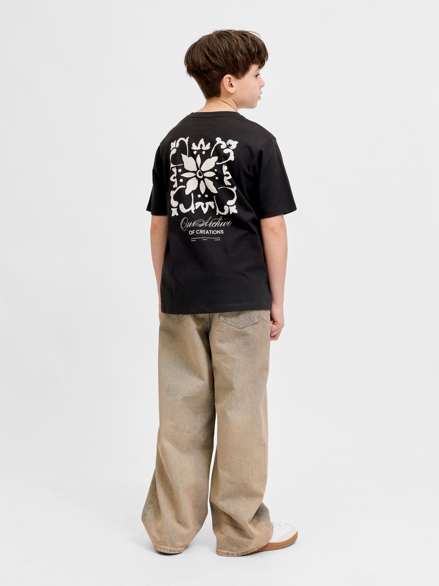 Jack & Jones JJART PRINT TEE SS CREW NECK JNR Black 2900165910054