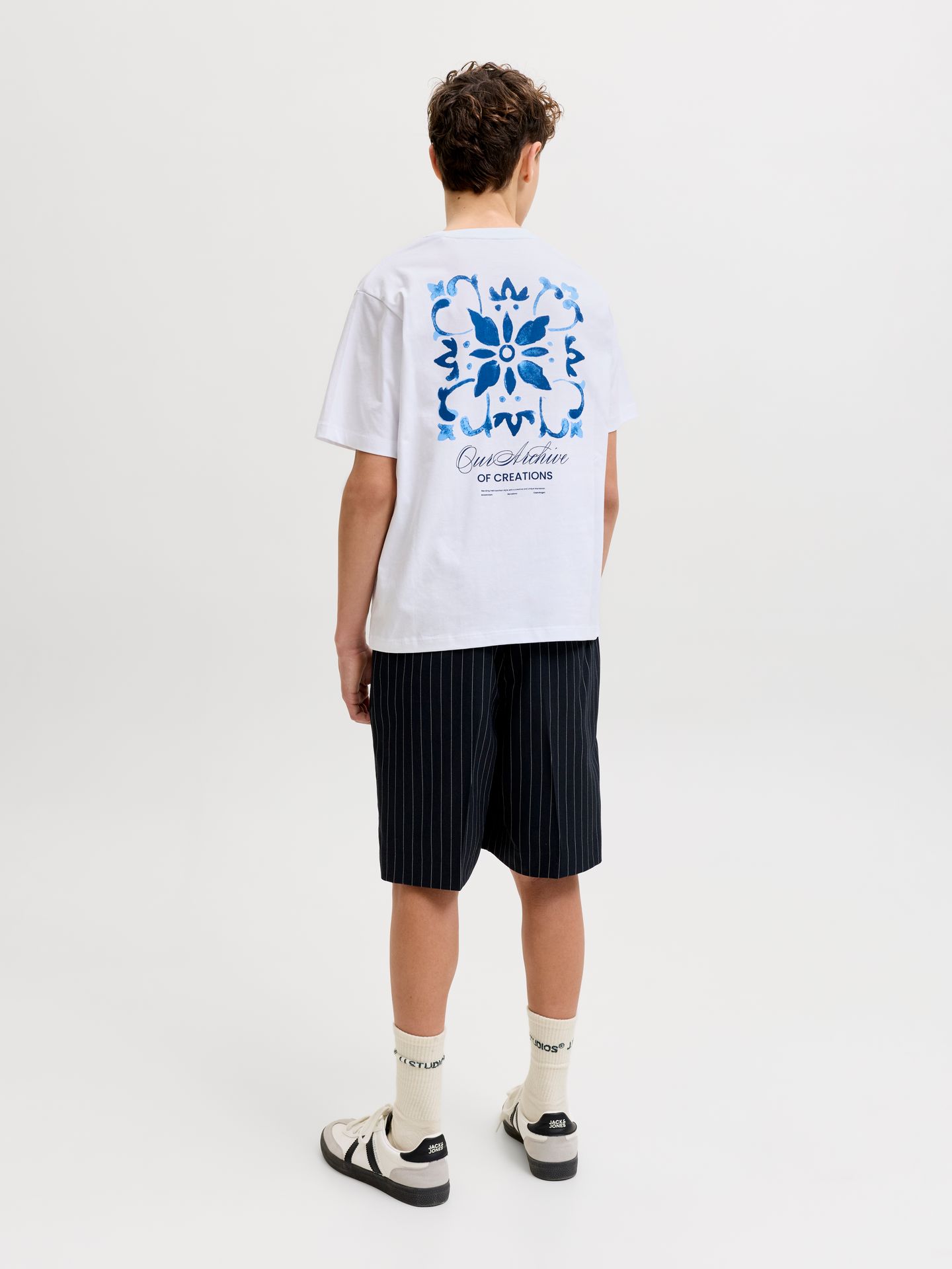 Jack & Jones JJART PRINT TEE SS CREW NECK JNR Bright White 2900165911044