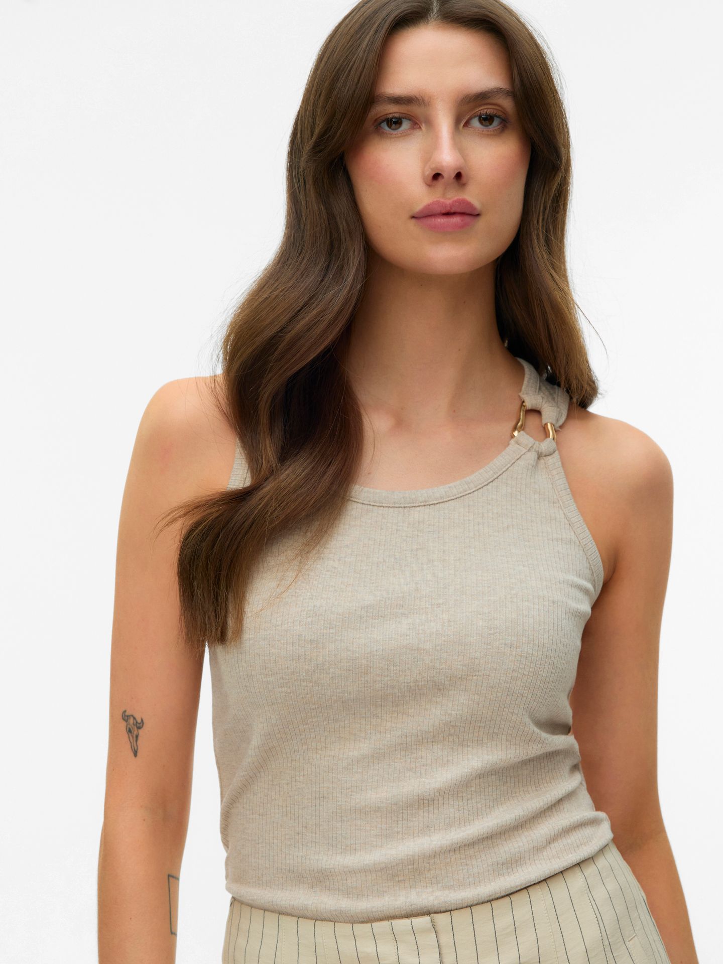 Vero Moda VMKIKI S/L O-NECK TOP JRS BTQ Birch/Dicte 00118110-EKA26011400000164