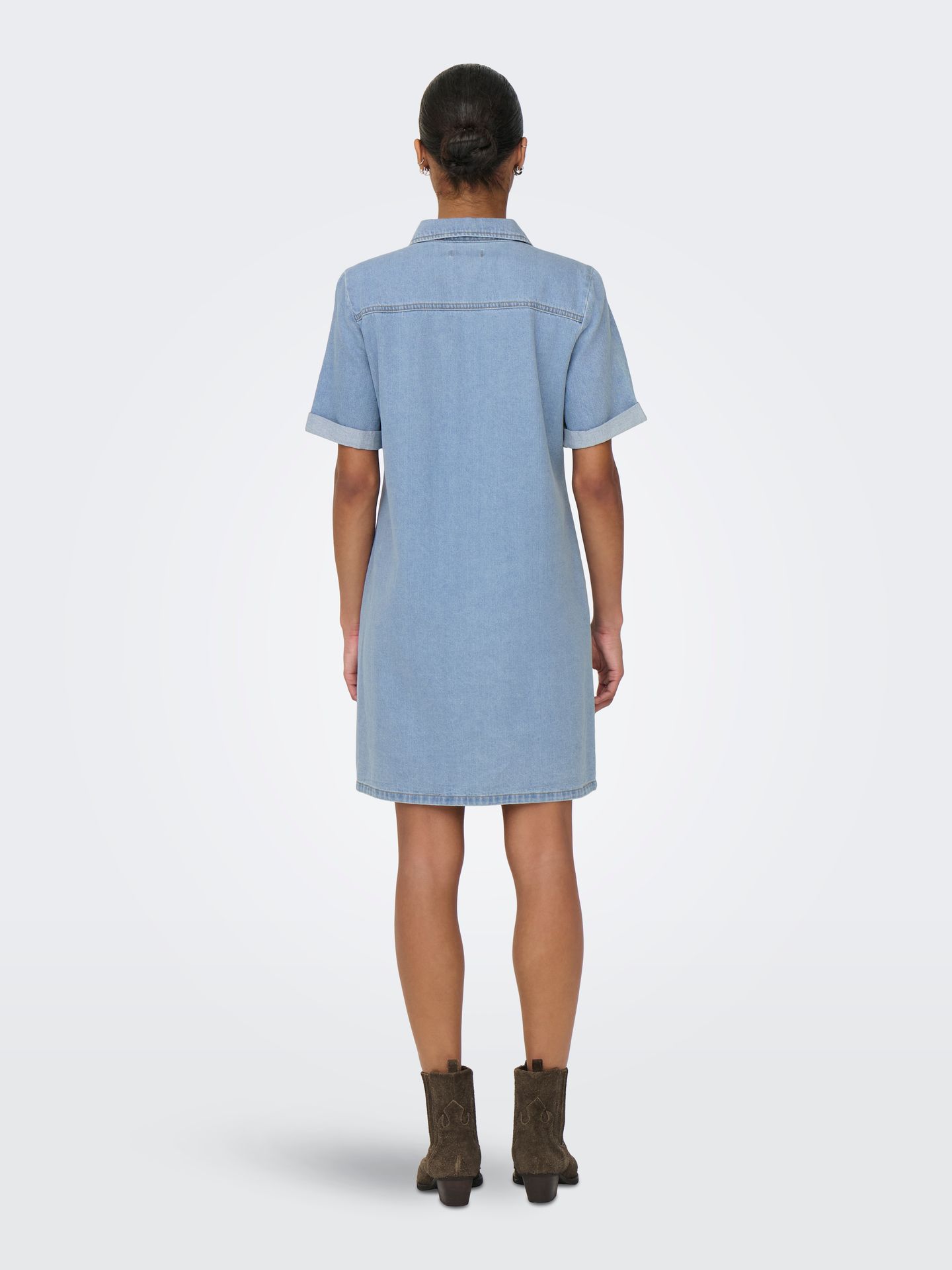 Only JDYESMEE SS BUTTON DRESS DNM Light Blue Denim 2900165921050