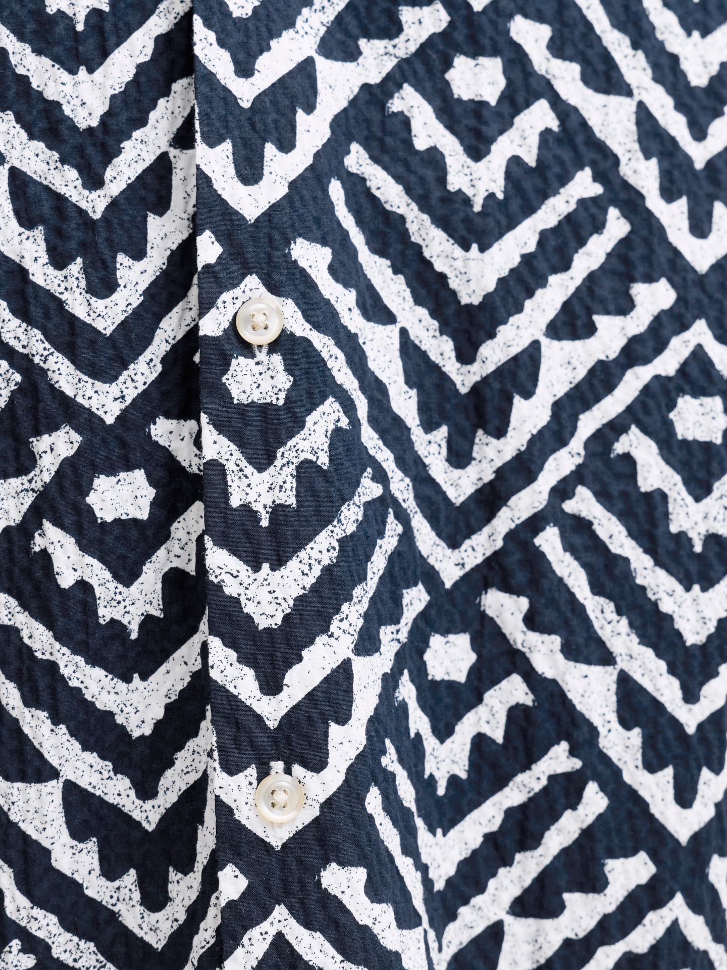 Jack & Jones JJMILO SEERSUCKER RESORT SHIRT SS Sky Captain/Stripes 2900165923047