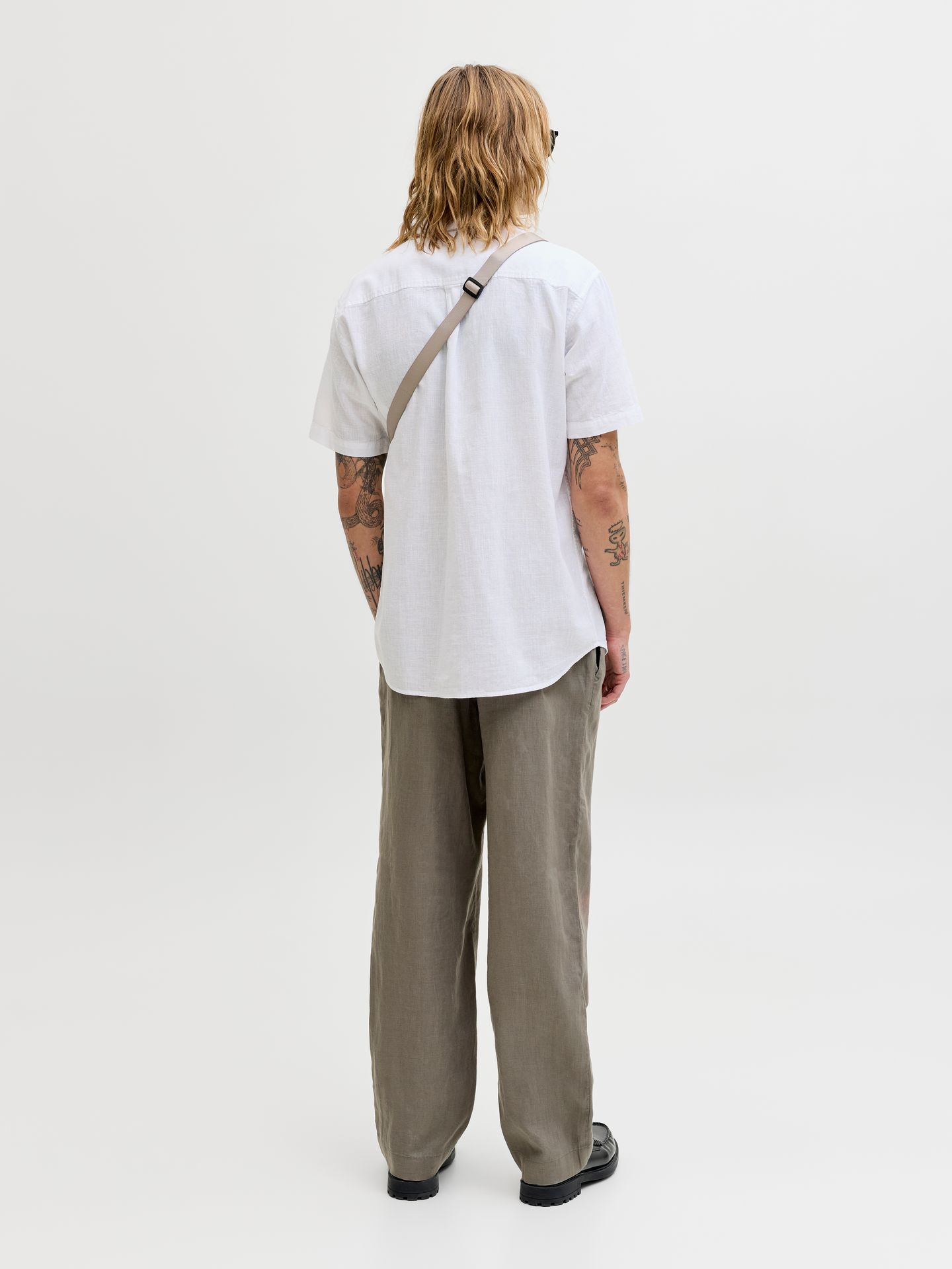 Jack & Jones JJESUMMER LINEN BLEND SHIRT S/S SN White 2900165925058